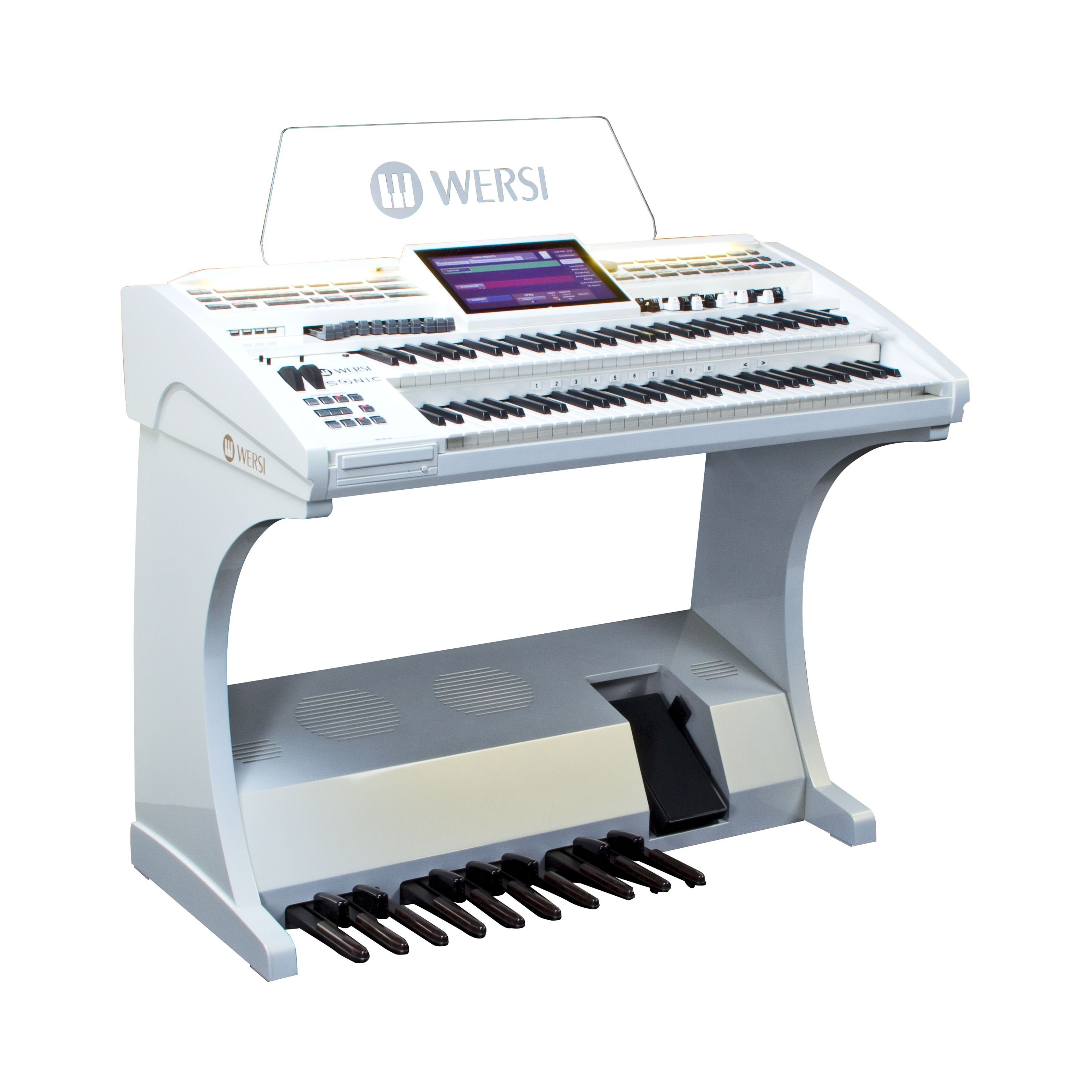 Wersi Orgel (SONIC OAX500LS, Elektronische Orgel, Perlmutt Weiß, inklusive Lautsprecher und Sitzbank, Orgeln, Elektronische Orgeln), SONIC OAX500LS, Elektronische Orgel, Perlmutt Weiß