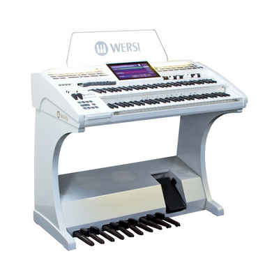 Wersi Orgel (SONIC OAX500LS, Elektronische Orgel, Perlmutt Weiß, inklusive Lautsprecher und Sitzbank), SONIC OAX500LS, Elektronische Orgel, Perlmutt Weiß