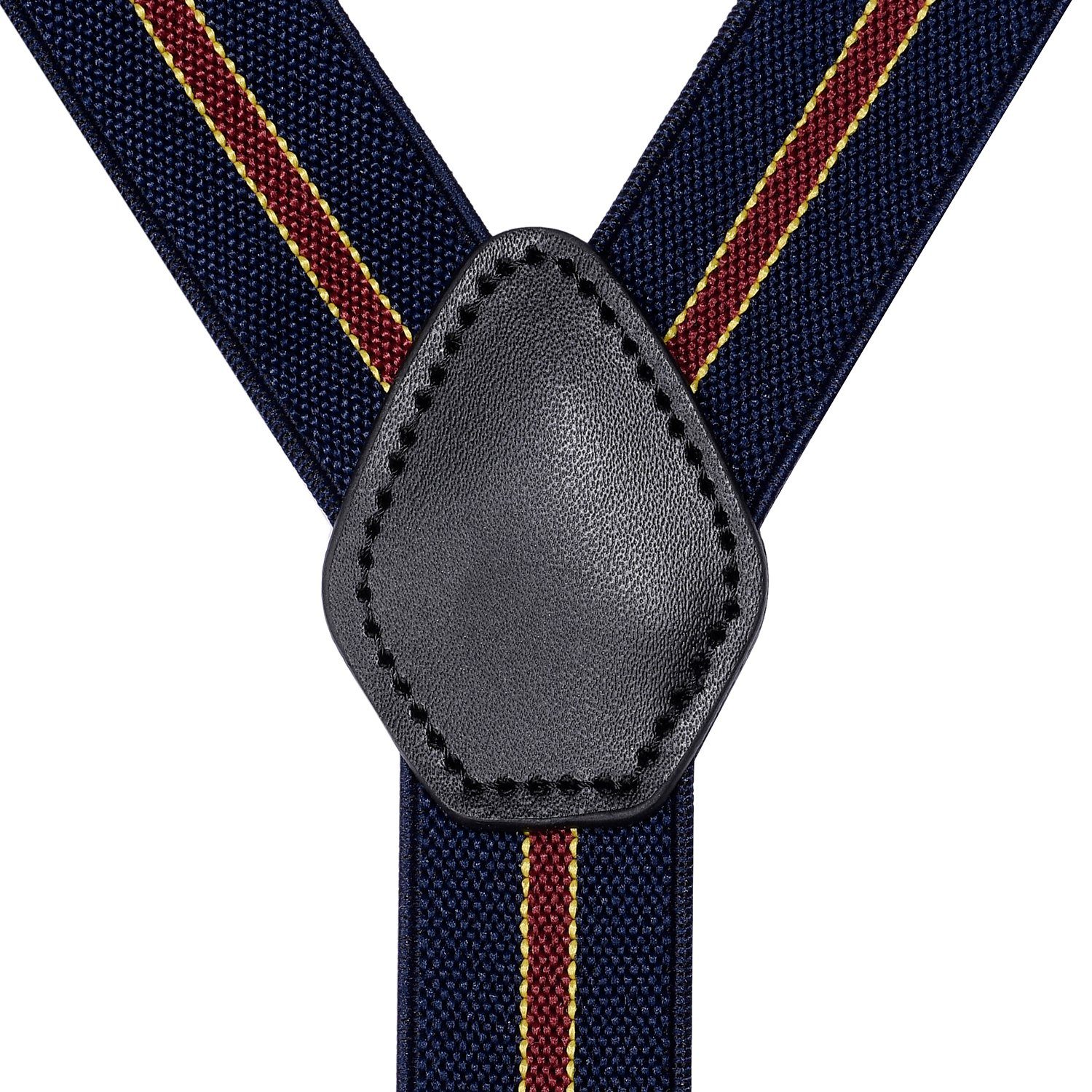 DonDon Hosenträger DonDon® Herren Hosenträger schmal 2,5 cm 3 Clips in Y-Form elastisch (1-St) Y-Form, verstellbar mit Clipverschluß, elastisch, schmal 2.5 cm