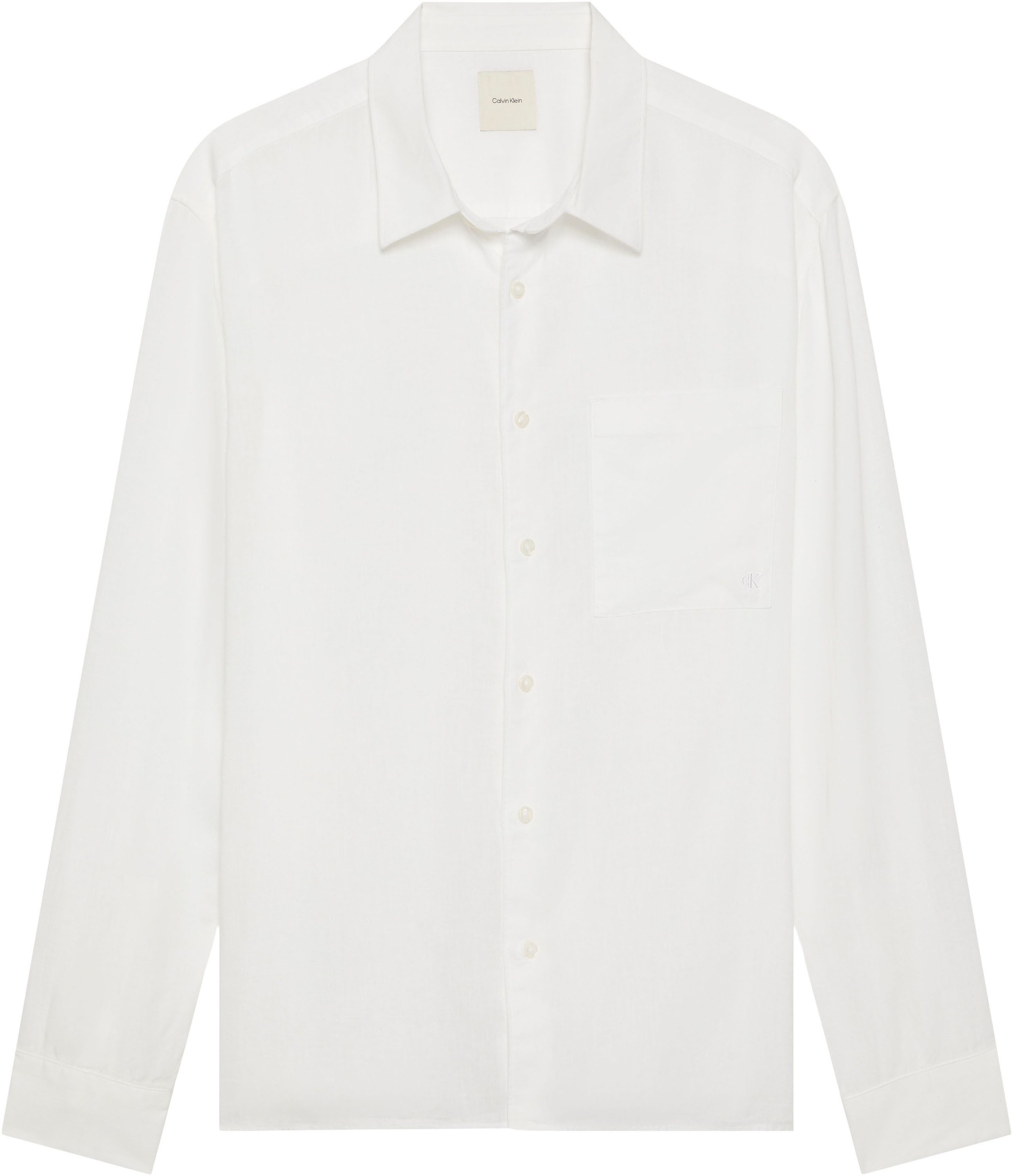 Calvin Klein Leinenhemd SOLID LINEN CLASSIC Kentkragen, Regular Fit, Leinen-Viskosemix