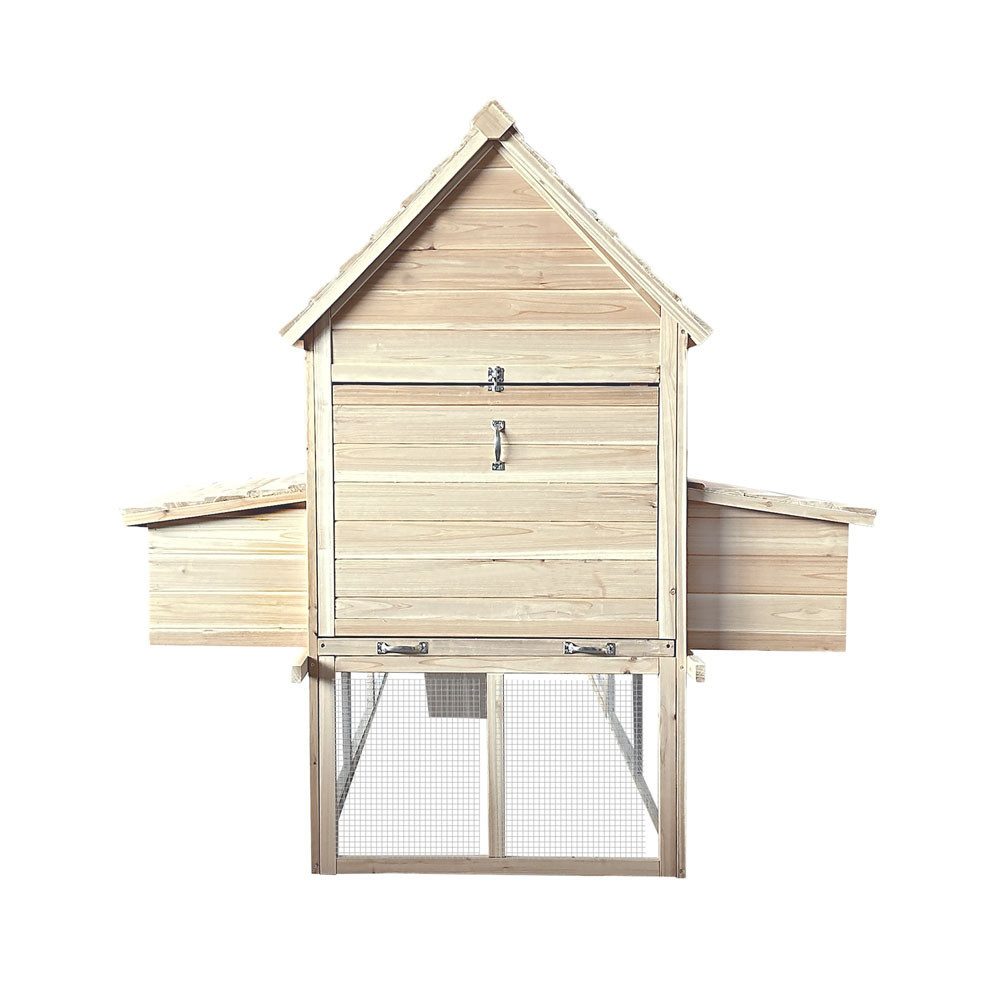 HOME DELUXE Hühnerstall TANO Hühnerhaus, Hühnergehege, Kleintierstall, Integrierter Auslauf, Herausziehbare Kotwanne, Nistkasten – Bild 5 von 5