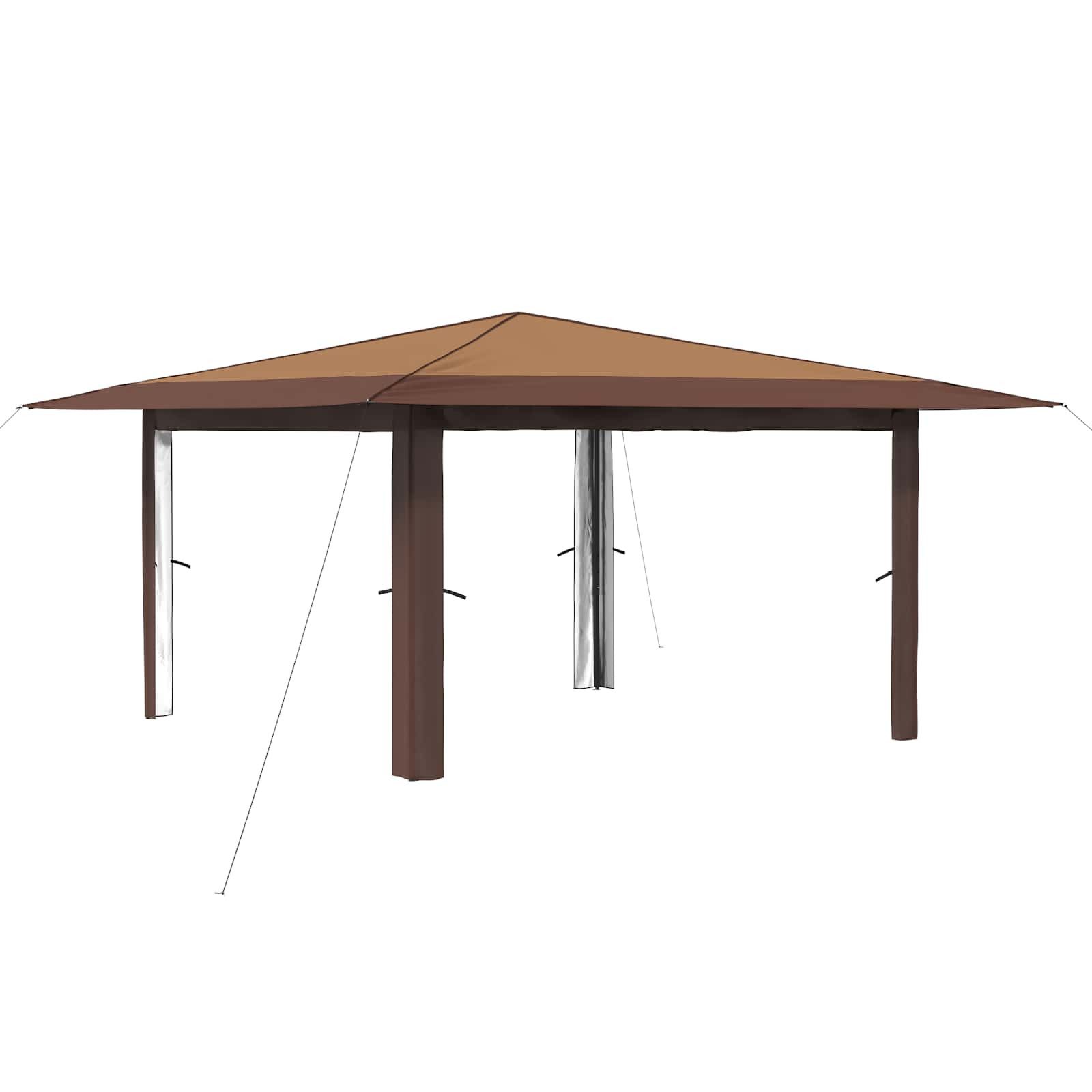 vidaXL Partyzelt Pavillon ohne Seitenwand 4 x 4 m Beige und Braun