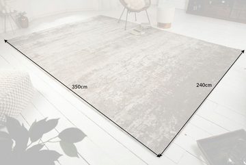 Teppich MODERN ART XXL 350x240cm beige-grau, riess-ambiente, rechteckig, im Used Look