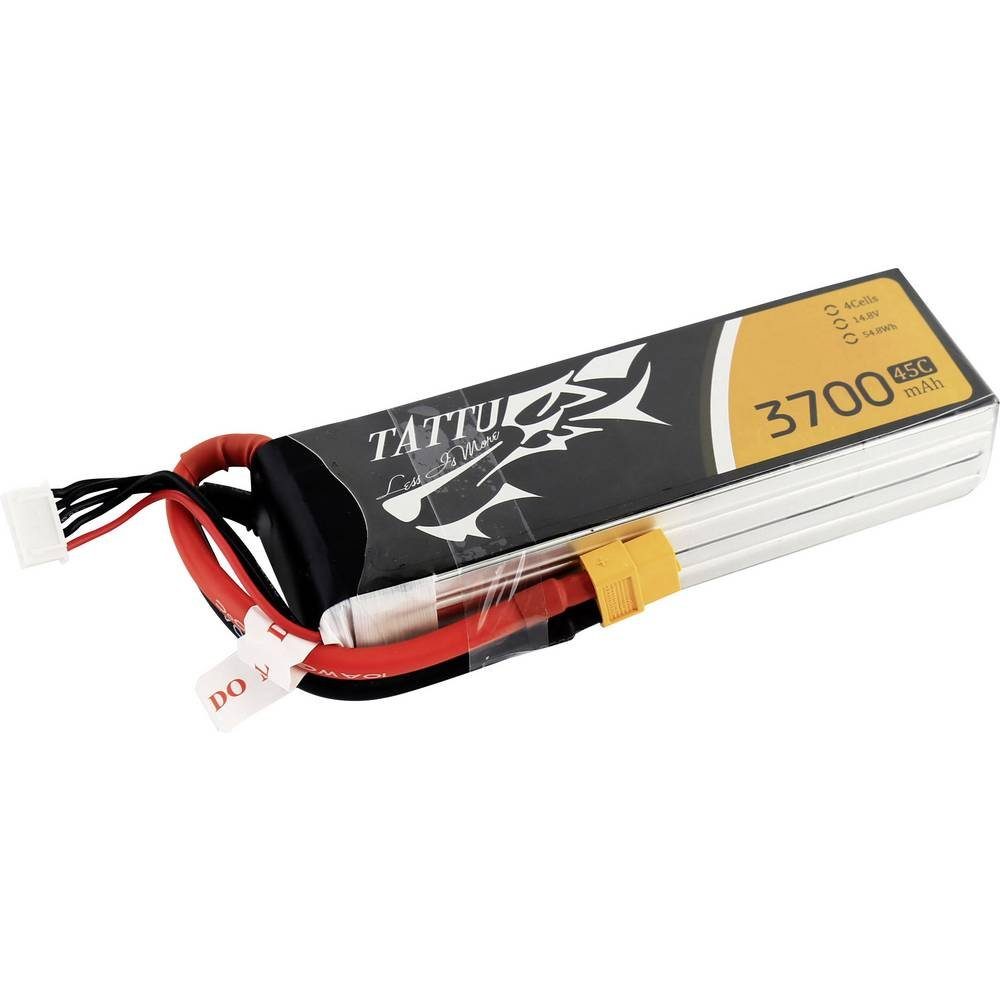 Tattu 14.8 V 3700 mAh 45C LiPo-Akku XT 60 Akku