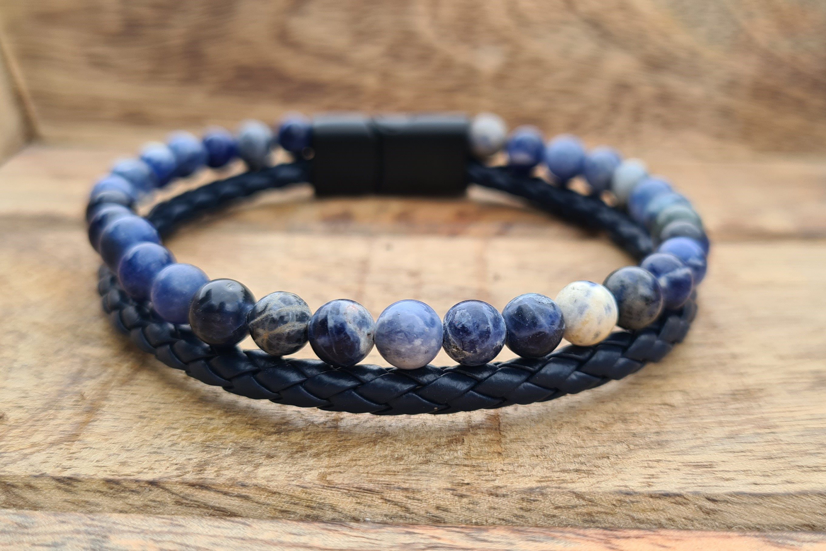 NAHLE Perlenarmband Lederarmband mit Achat Perlen (inkl. Schmuckbox), aus L günstig online kaufen