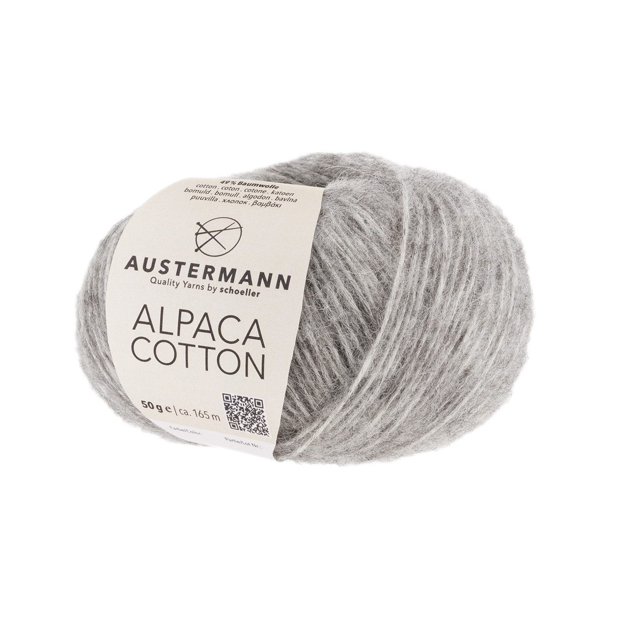 Austermann Garn Austermann Alpaca Cotton 50g Effektgarn, 165,00 m, ungefärbt verarbeitet, naturbelassen