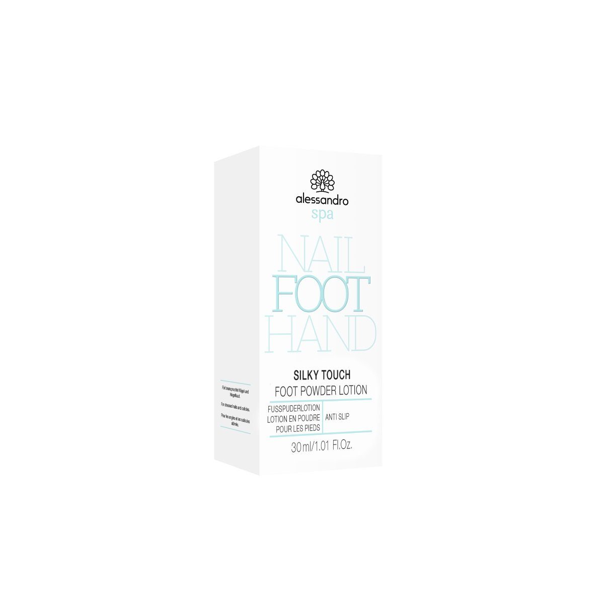 Lotion 30 Fußpflegecreme alessandro Pflegende Alessandro Foot Silky Powder ml, Touch international Fußpuderlotion