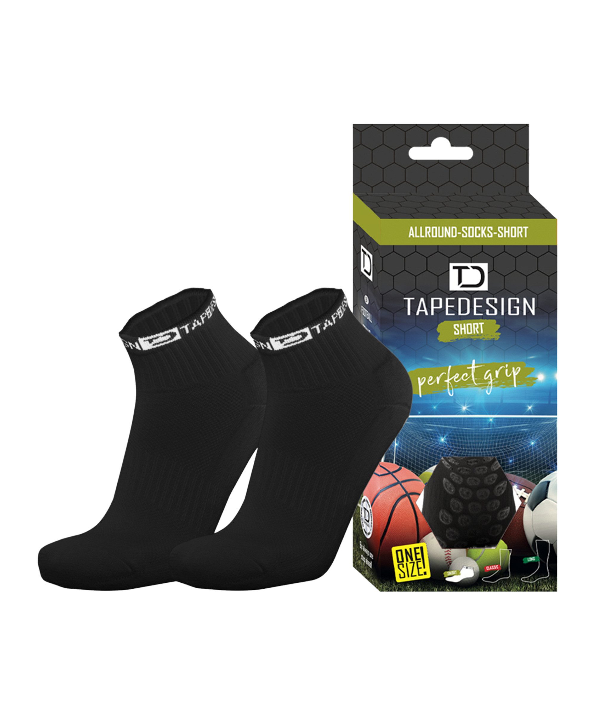 Sportsocken Tapedesign Gripsock Short Socken Sportsocken