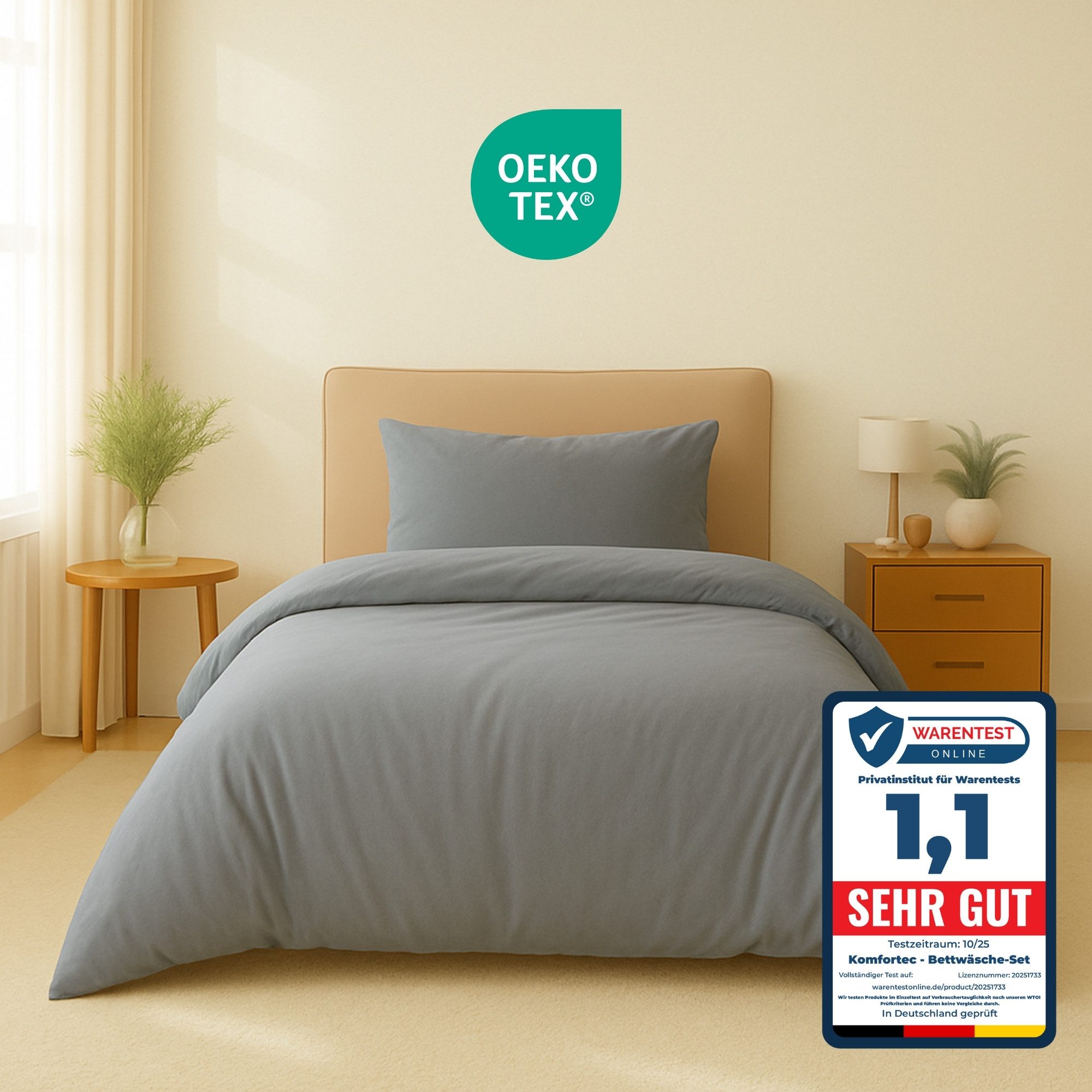 Komfortec Bettwäsche Premium, 135 x 200 bis 220 x 240 cm, 6 verschiedene Gr günstig online kaufen