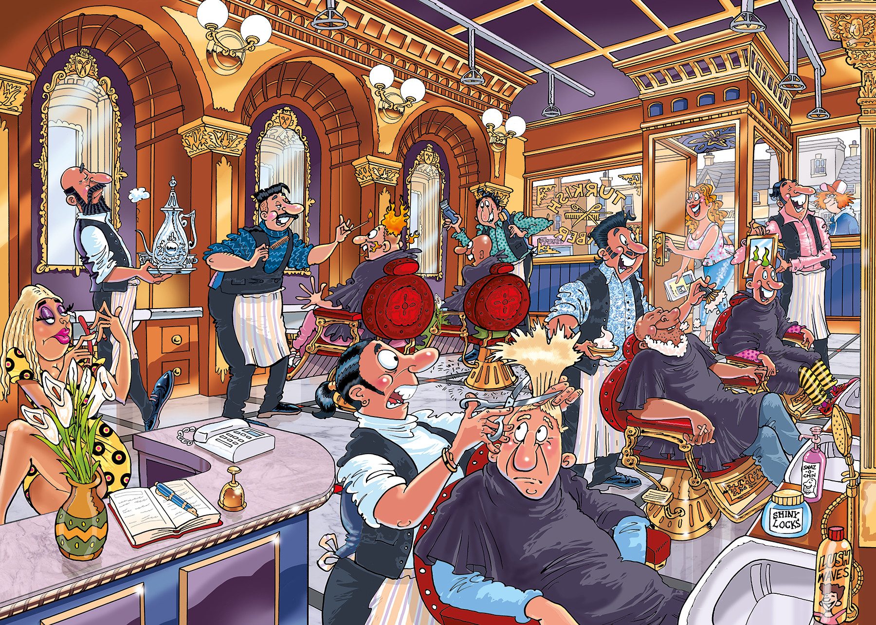 Jumbo Spiele Puzzle Wasgij Mystery 27, Um Haaresbreite, 1000 Teile Puzzle, günstig online kaufen