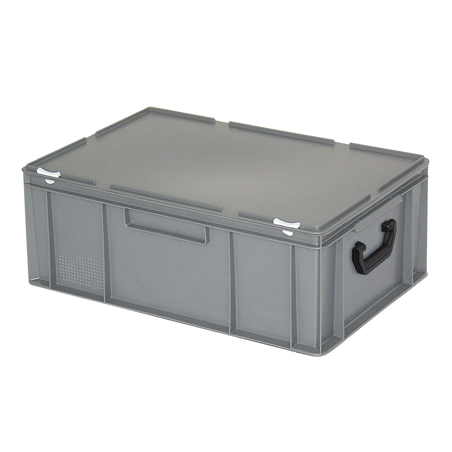 BRB-Lagertechnik Aufbewahrungsbox Kunststoffkoffer/Eurokoffer, Industriequalität, LxBxH 600x400x230 mm, Robust und formstabil