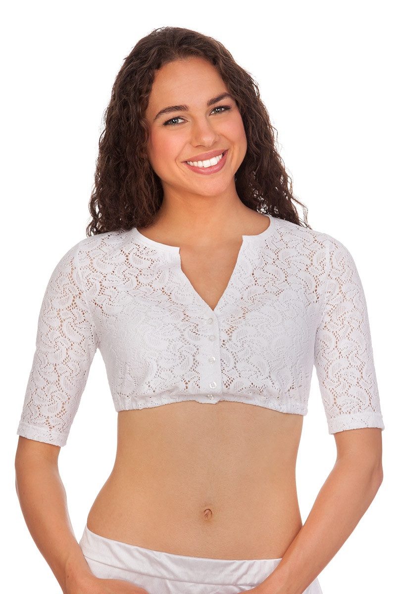 Dirndlbluse Dirndlbluse - GERLINDE HA - weiß
