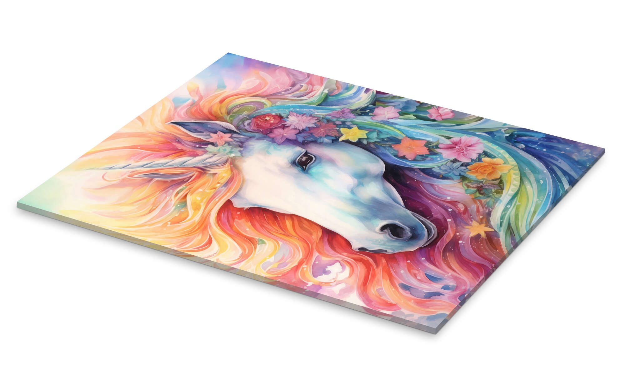 Posterlounge Wandbild Kunterbuntes Einhorn, Dolphins DreamDesign, erhältlich als Poster, Leinwandbild, Wandsticker oder Acrylglasbild