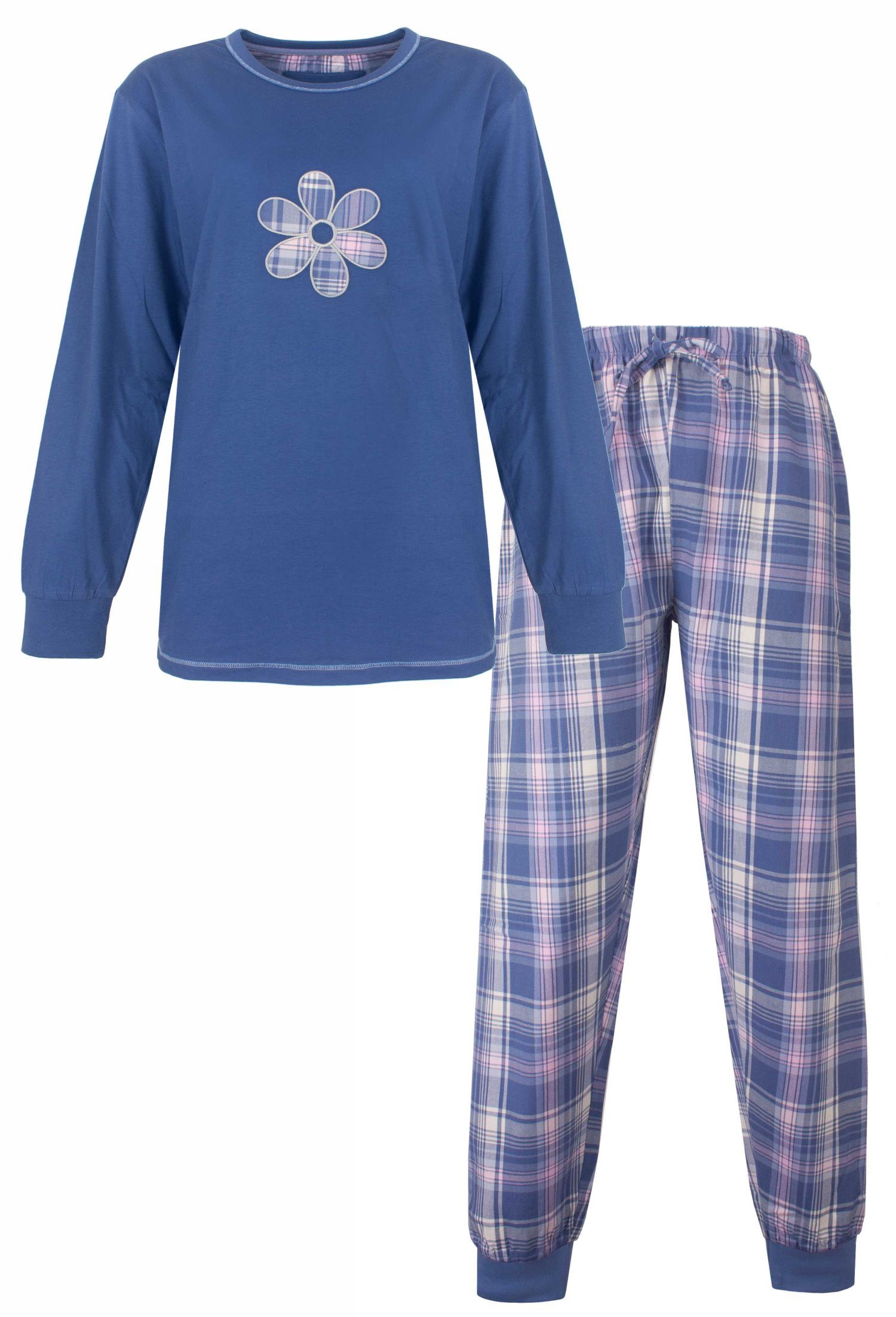 Irresistible Schlafanzug Damen Pyjama mit Bündchen (2 tlg) Baumwolle