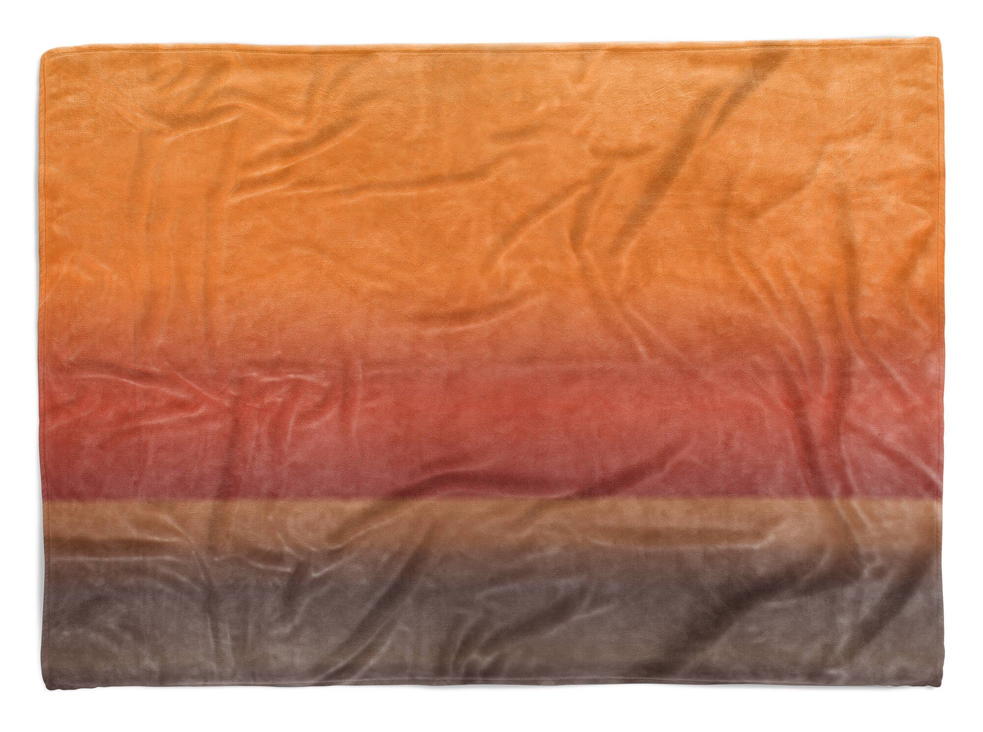 Handtücher mit Handtuch Fotomotiv Kuscheldecke Horizont Himmel, Strandhandtuch Abstrakt Baumwolle-Polyester-Mix Handtuch Sinus (1-St), Saunatuch Rot Art