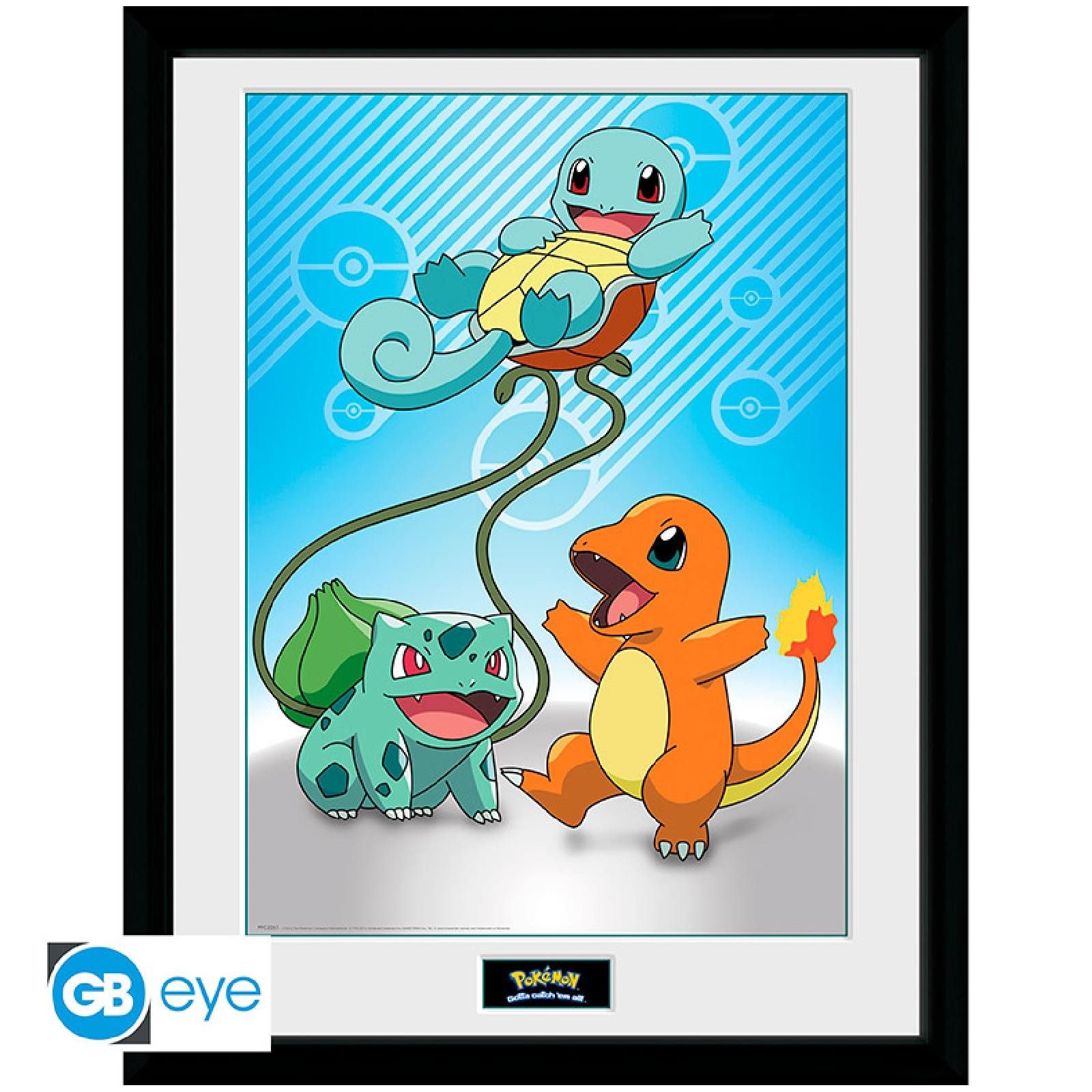 ABYstyle Poster POKEMON - Framed print Kanto Starters