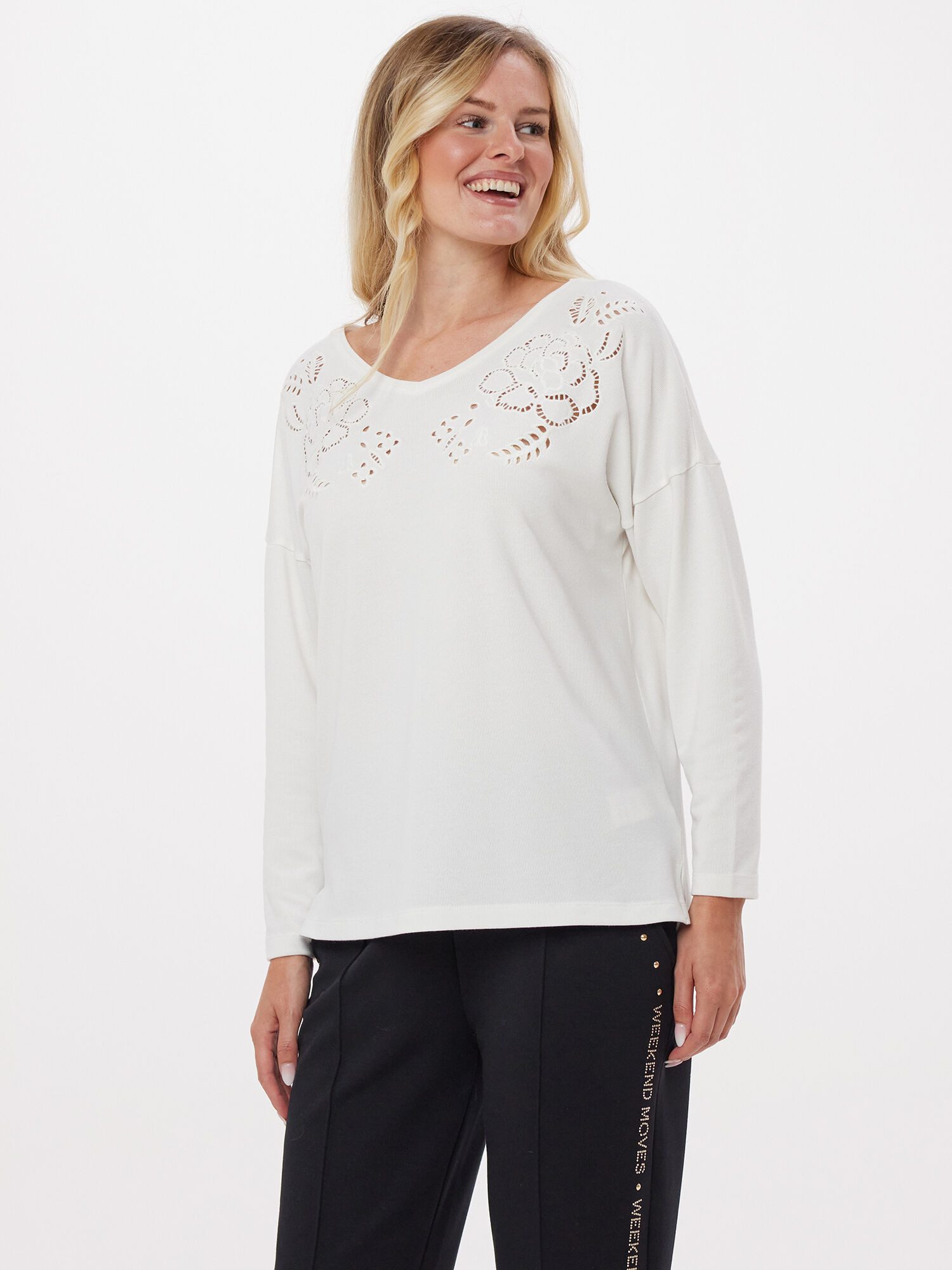 MONACO blue WEEKEND Langarmshirt Langarmbluse Figurumspielend