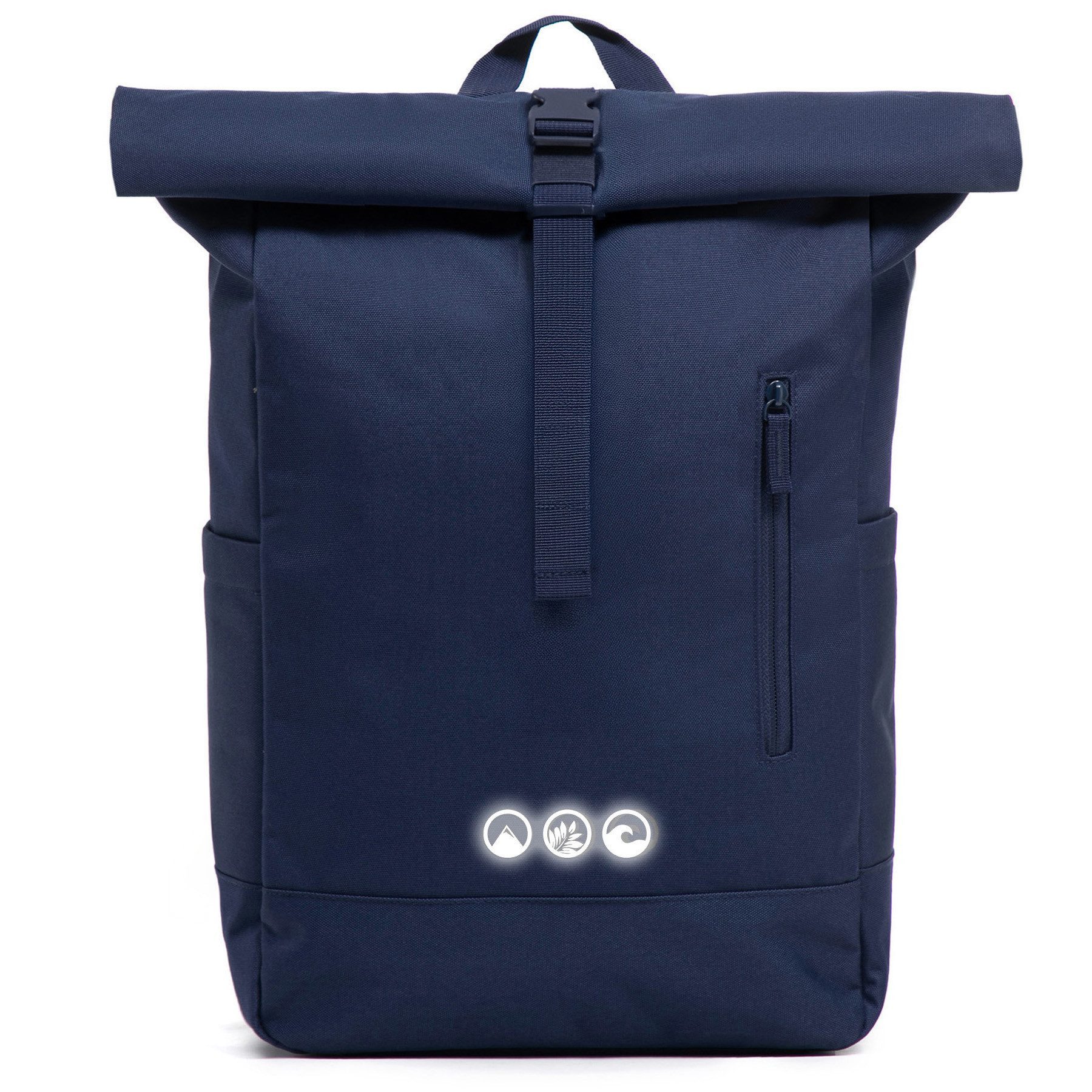 SONS OF ALOHA Rucksack XL Rolltop Rucksack Sporttasche 15 Zoll Reflective ohne Schuhfach, XL Tagesrucksack Laptopfach aus recyceltem Plastik, Sport-Tasche