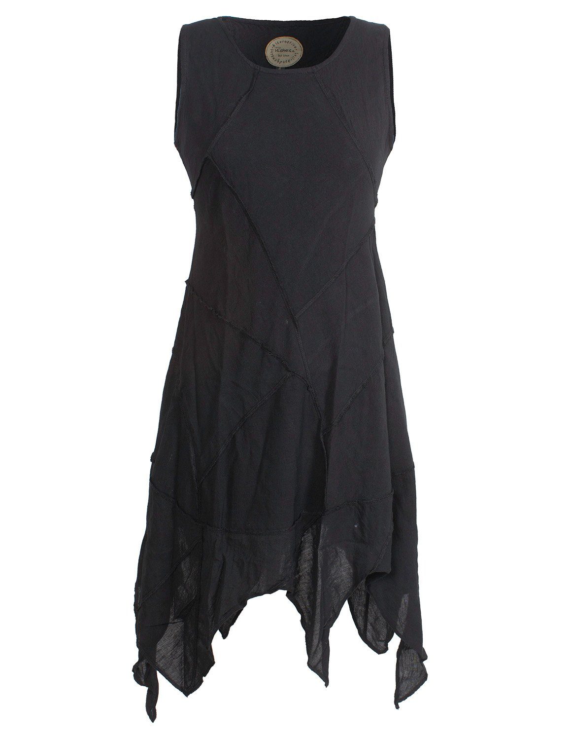 Vishes Zipfelkleid Armloses einfarbiges Patchwork Zipfelkleid günstig online kaufen