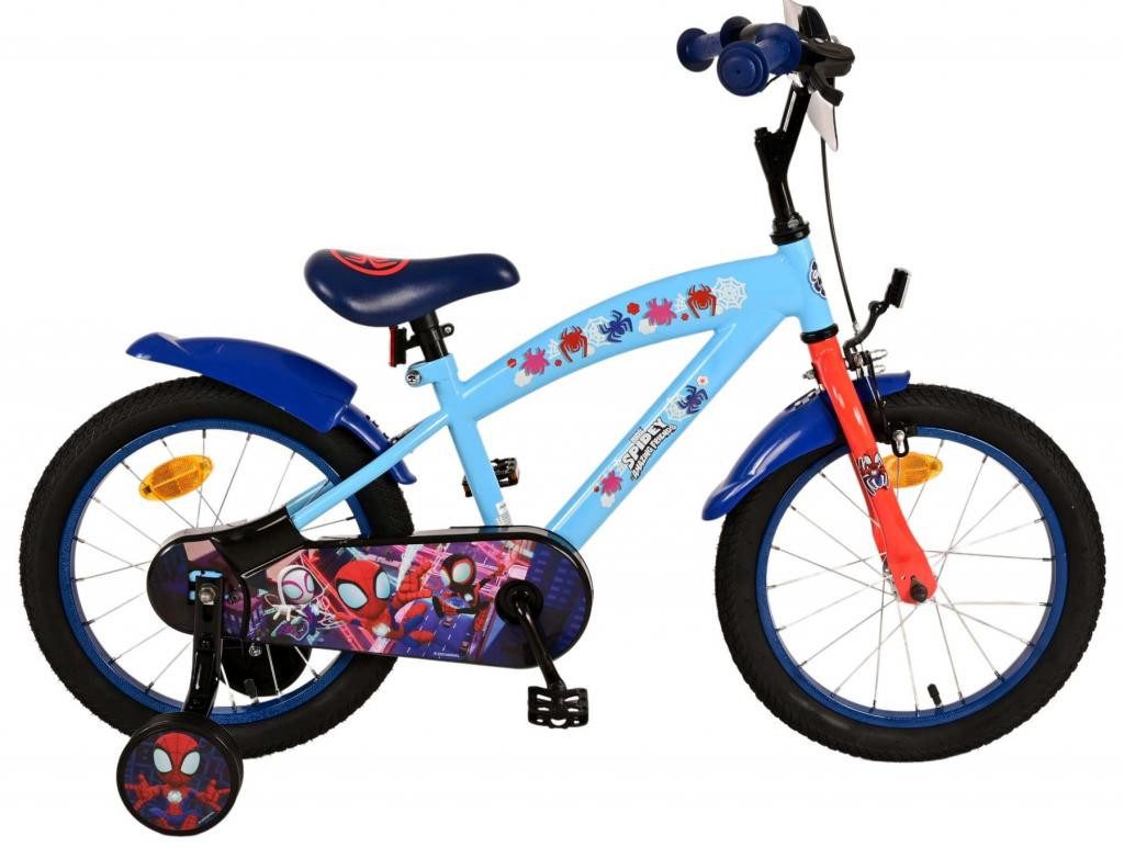 Spiderman Kinderfahrrad Spidey - Jungen - 12, 14 bzw 16 Zoll - Blau - Rücktrittbremse, 85% zusammengebaut, 3 - 6 Jahre, Luftbereifung, bis 60 kg