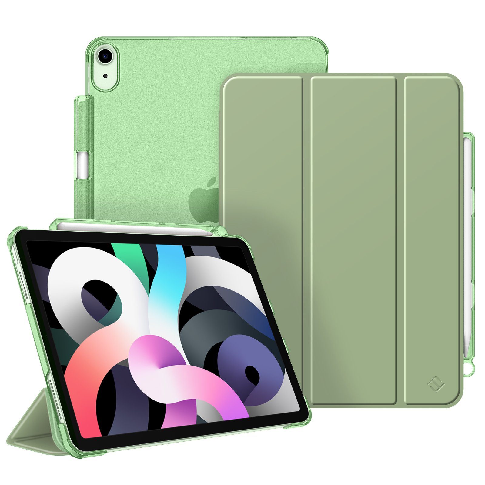 Fintie Tablet-Hülle für iPad Air 11'' M4/M3/M2(2026/2025/2024), iPad Air 5/4 Gen 2022/2020 10.9 Zoll, mit Stifthalter, ultradünne leichte Hülle mit transparenter Rückseite