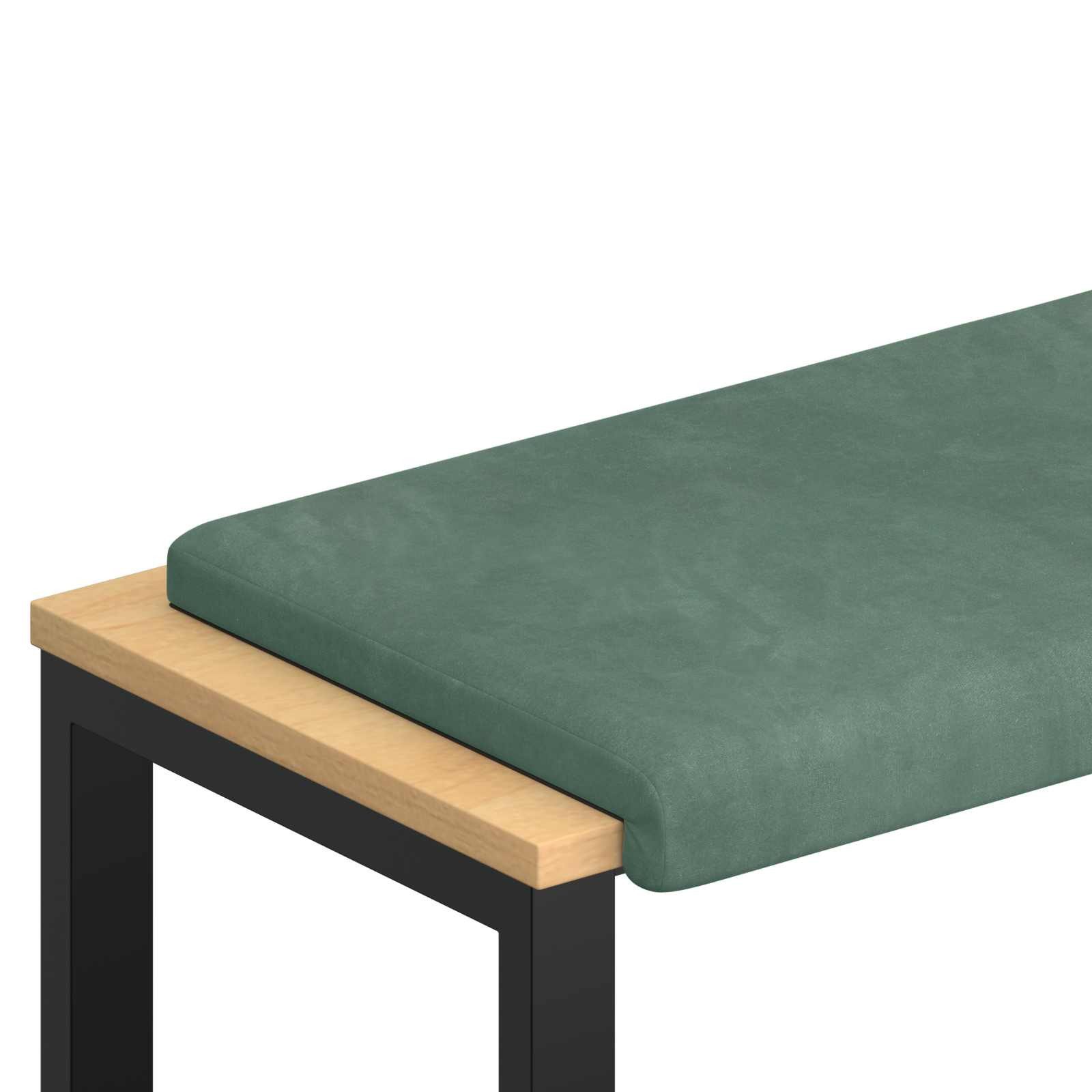 vidaXL Sitzauflage Bankkissen Samt Meergrün Tiefe 35 cm, (1 St)