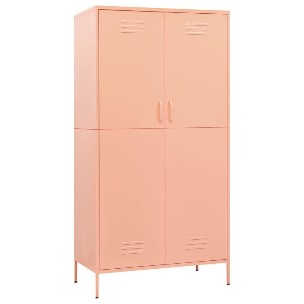 DOTMALL Mehrzweckschrank Kleiderschrank ist aus Stahl gefertigt,90 x 50 x 180 cm (B x T x H) Rosa