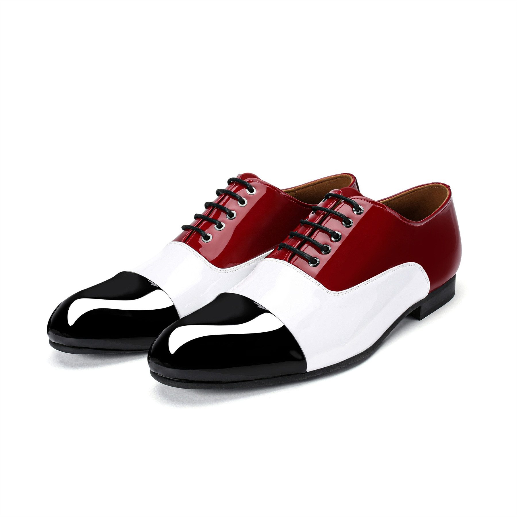 Allthemen Schnürschuh Eleganter Herren Oxfordschuhe in Color-Blocking Schnürschuhe
