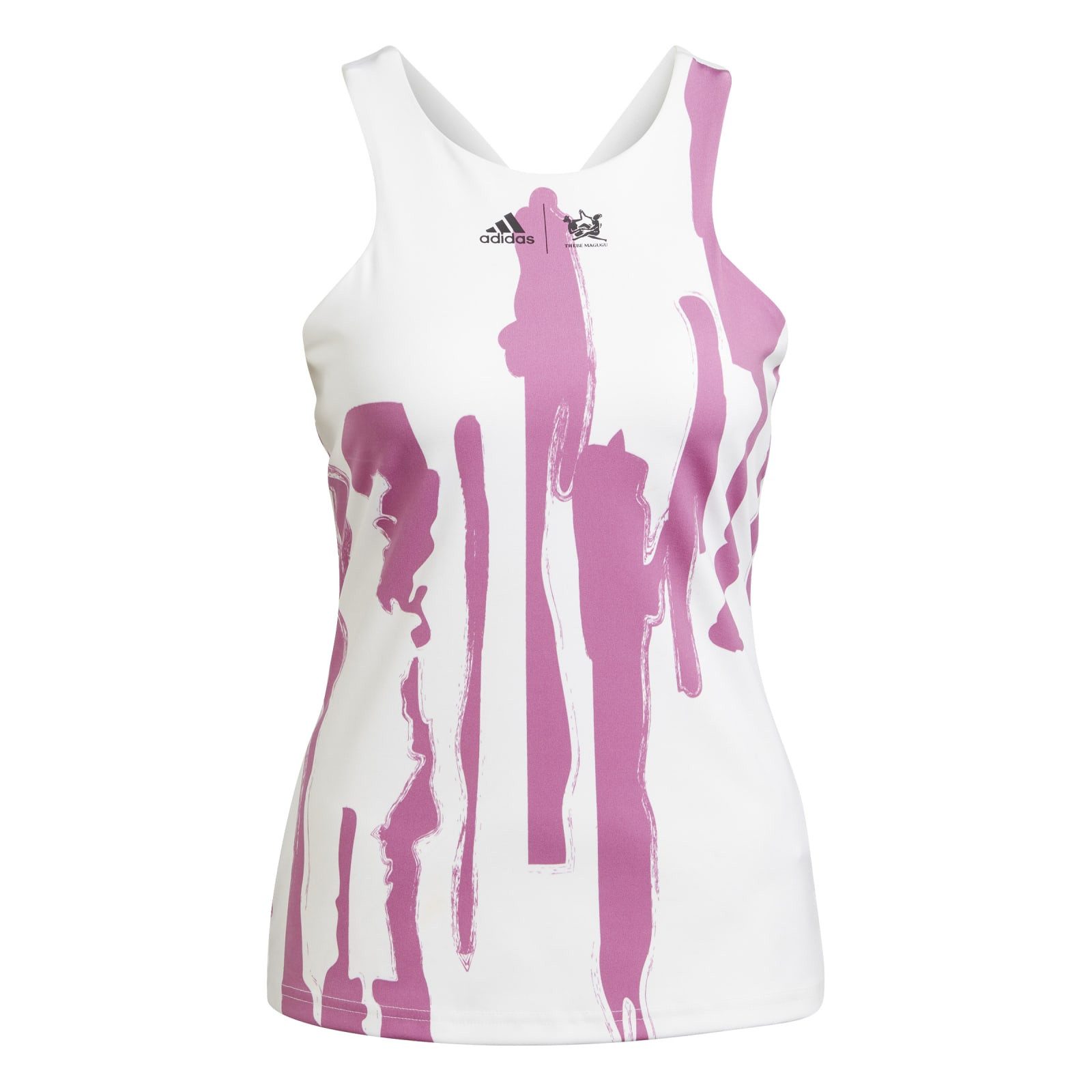 adidas Performance Tanktop Tennis-Tank New York (schmal, Thebe Magugu Logo) weiss/lila Damen
