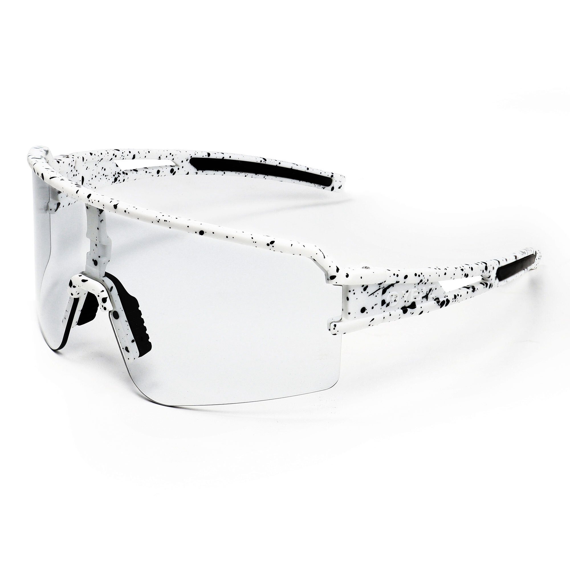 YEAZ Sportbrille SUNSPOT sport-sonnenbrille weiß/transparent, Sport-Sonnenbrille
