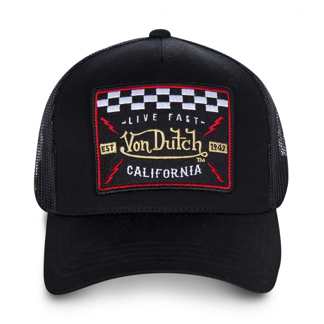Von Dutch Trucker Cap Von Dutch Originals Kids Trucker Cap - LIVE FAST - Junior (Basecap, Meshcap, Trucker Kappe)