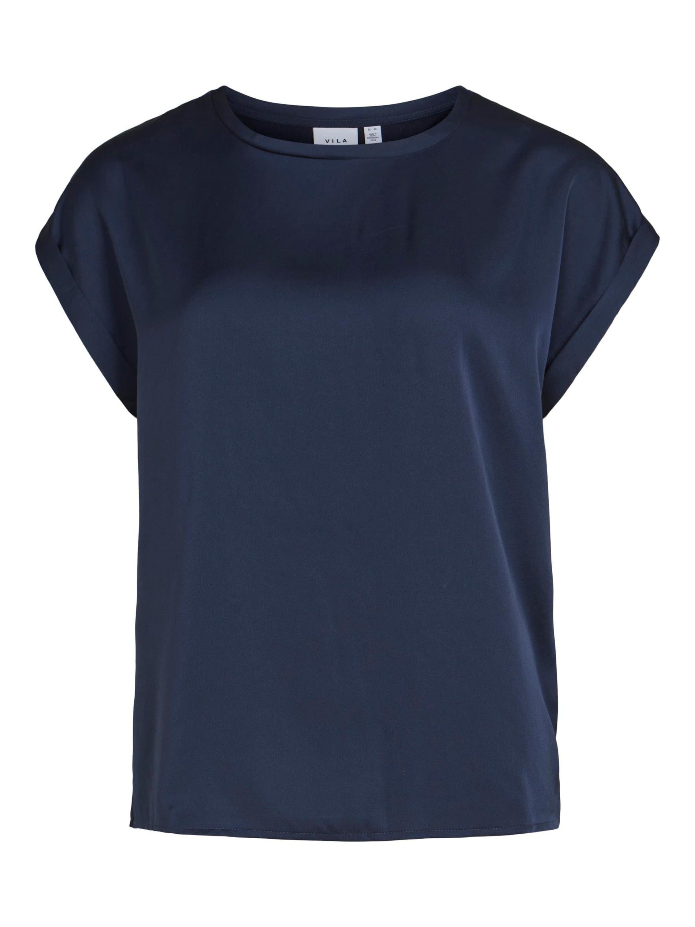 Vila T-Shirt VIELLETTE S/S SATIN TOP/SU günstig online kaufen