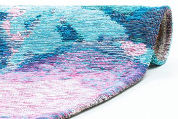 Teppich Keitum 006, Sansibar, rund, Höhe: 3 mm, Flachgewebe, modernes Design, Motiv Totenkopf & gekreuzte Säbel