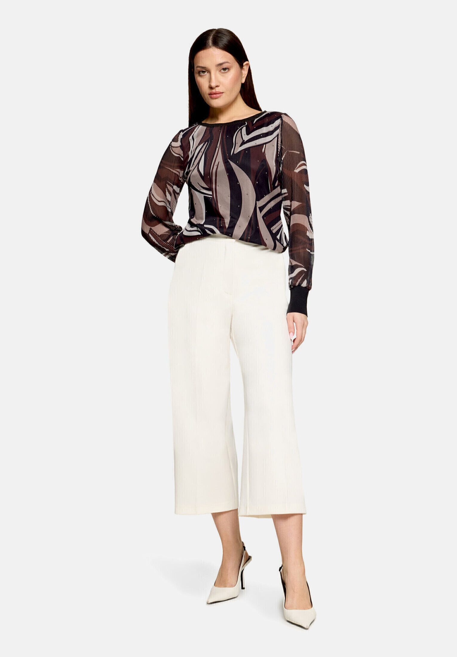 Betty Barclay Kurzarmshirt Damen mit Plissee (1-tlg)