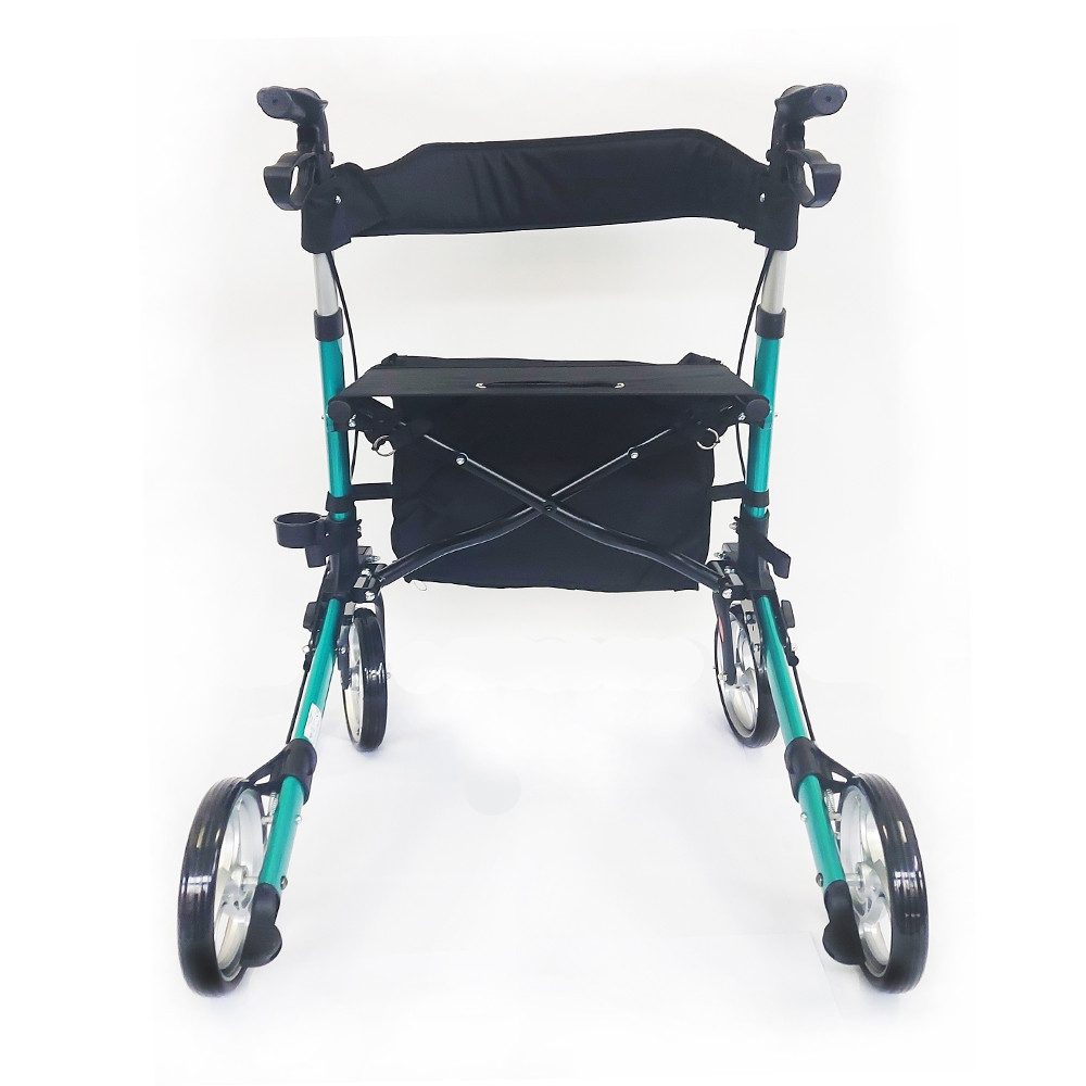 Rehavibe Rollator Einkaufswagen für Senioren, Leichtgewicht Rollator aus Aluminium, mit Aufbewahrungstaschen, Bremsen, Höhenverstellung, Faltbar
