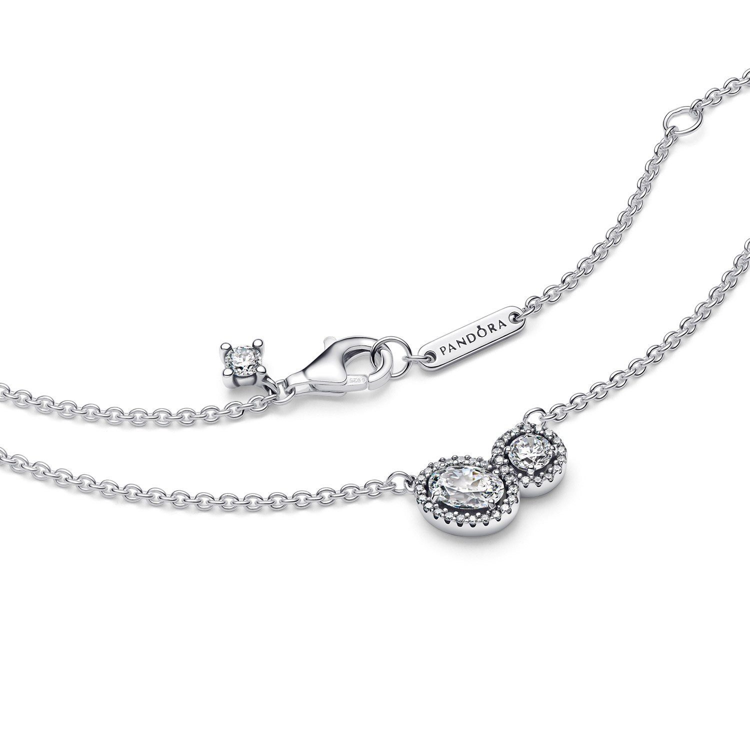 Pandora Kette mit Anhänger -45 Damen-Umarmender Heiligenschein Silber