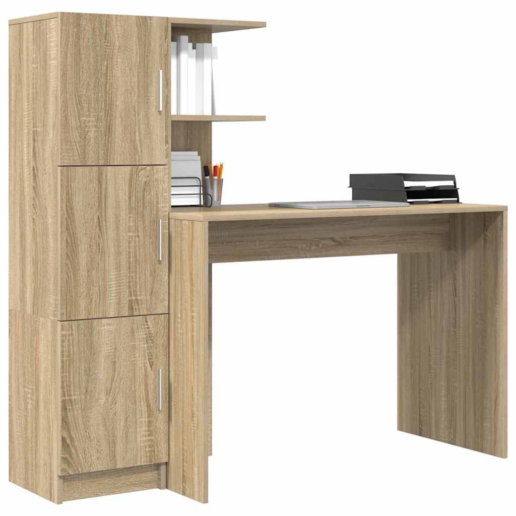 vidaXL Sideboard Schreibtisch 2 pcs Sonoma-Eiche (2 St) günstig online kaufen