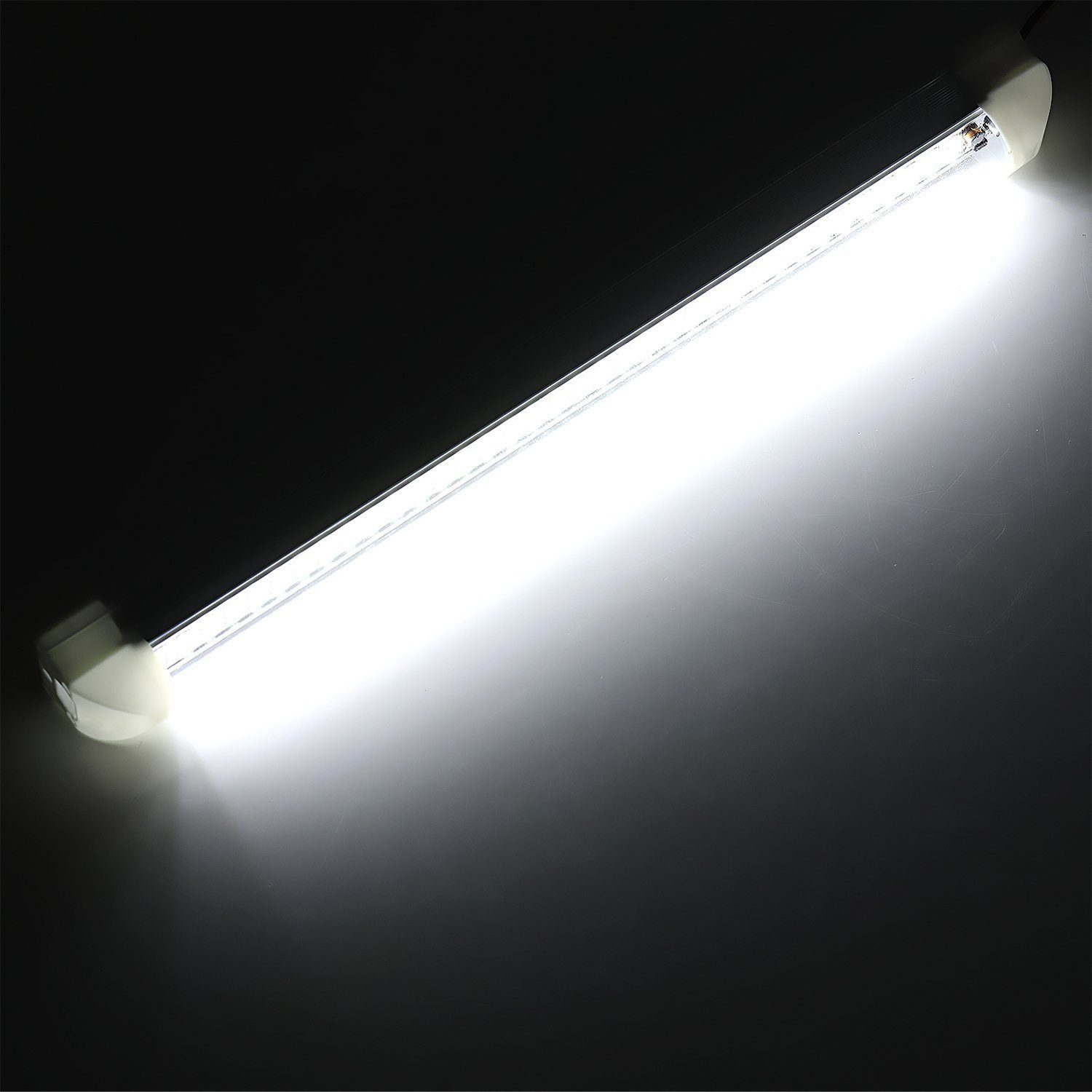 LKW LED Leiste 108LED Leuchtet Wohnmobile LED-Streifen für mit Schalter, Leiste Innenlichtleiste 12V EIN/ Van Auto iscooter Küche Weiß Leuchtet AUS