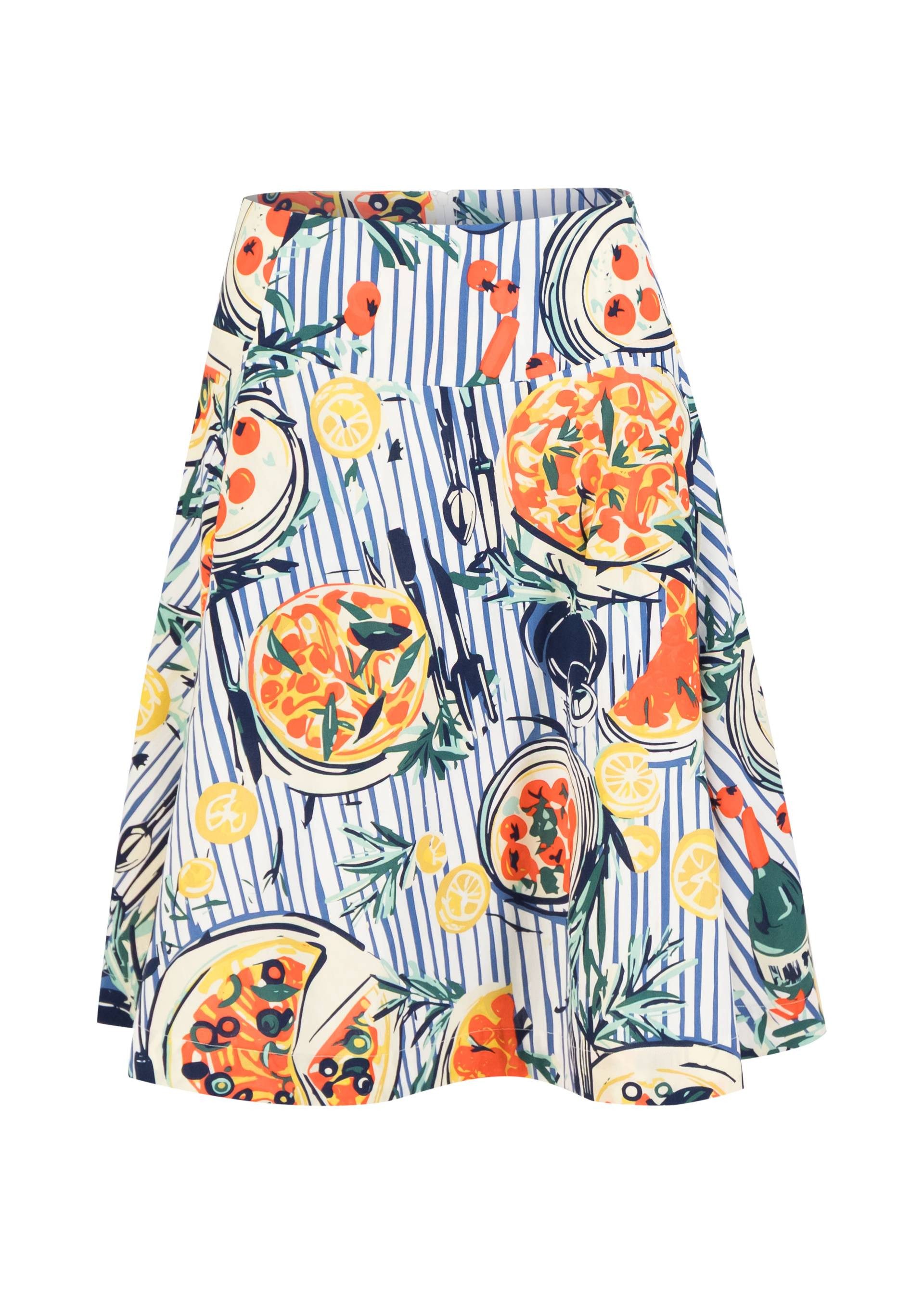 Blutsgeschwister A-Linien-Rock - Damen Rock mit floralem Print - Vintage - Midi-Rock