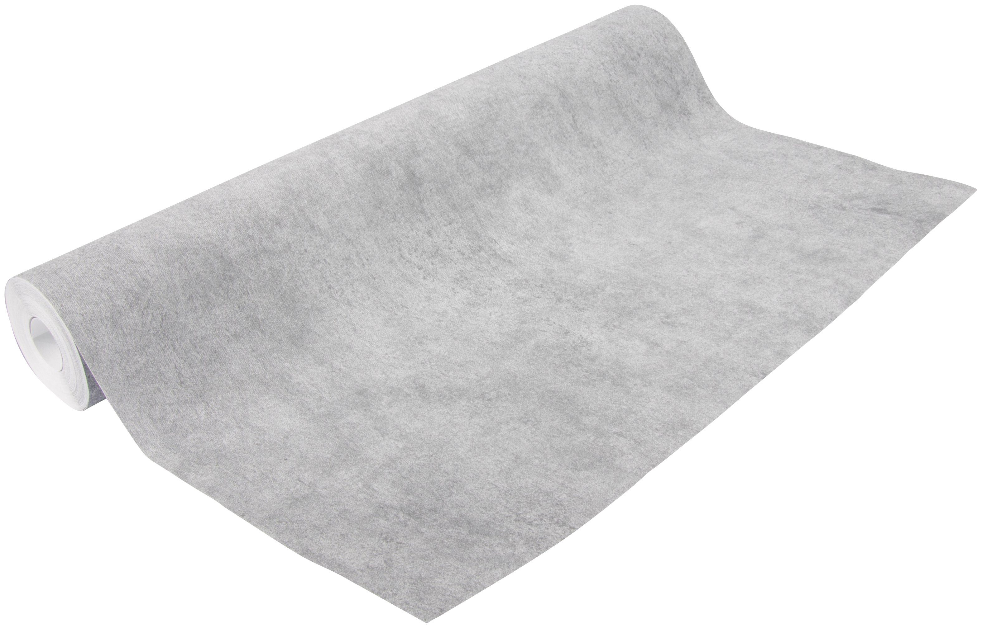 Superfresco Easy Vliestapete Beton Uni, glatt, Steinoptik, (1 St), Grau - 10m x 52 cm