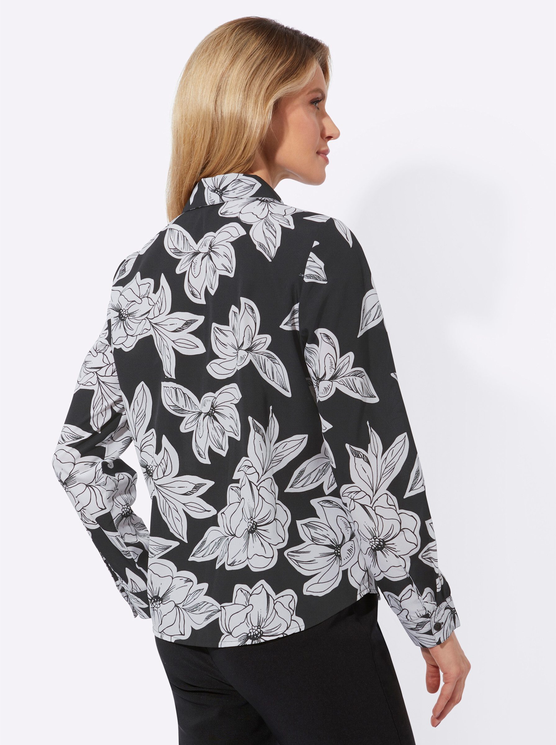 Sieh an! Klassische Bluse Langarmbluse günstig online kaufen