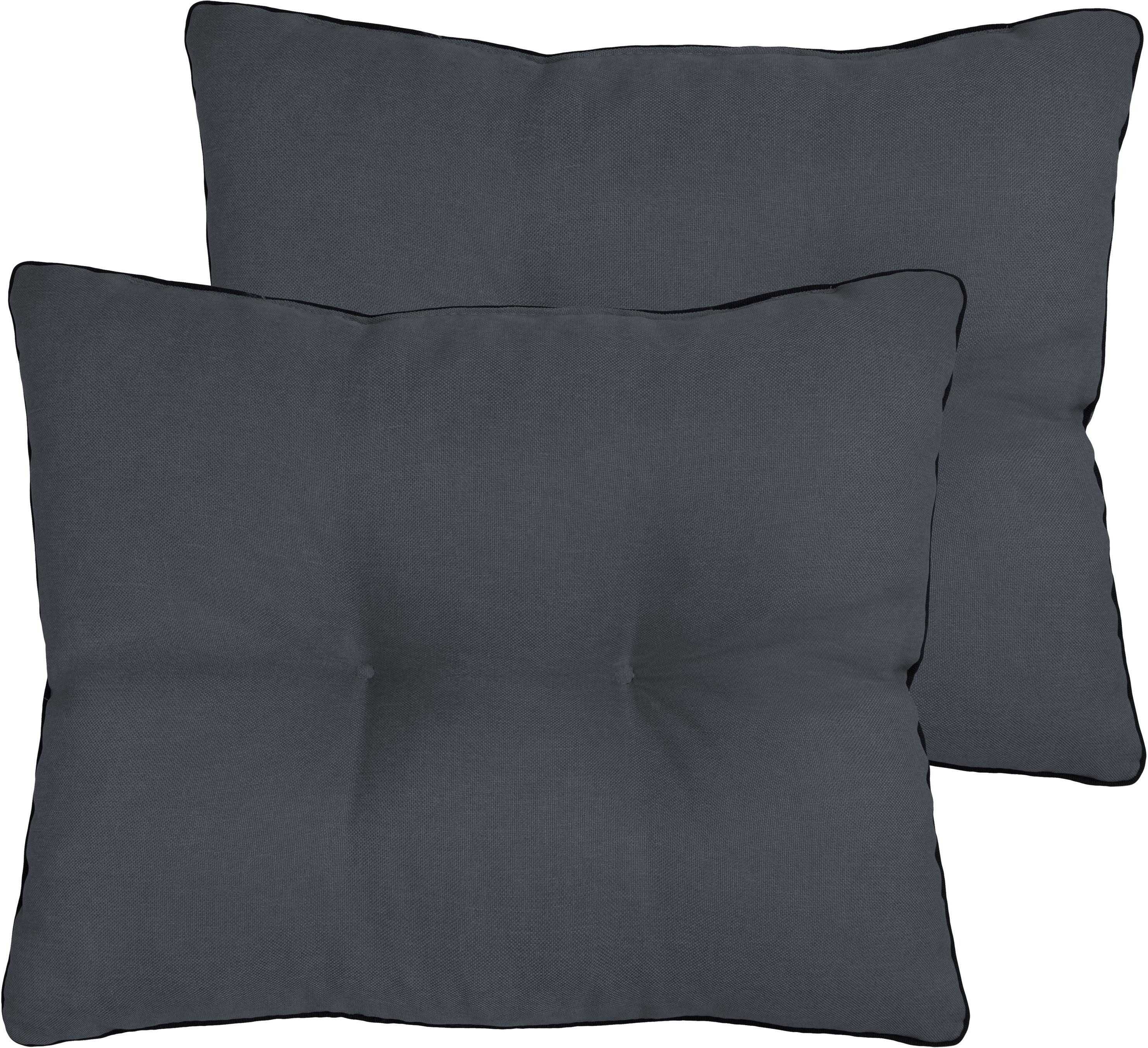 Aspero Sitzauflage 2 Rückenkissen 40x50 cm Verdun, Gepolsterte Outdoor Kissen mit Steppung