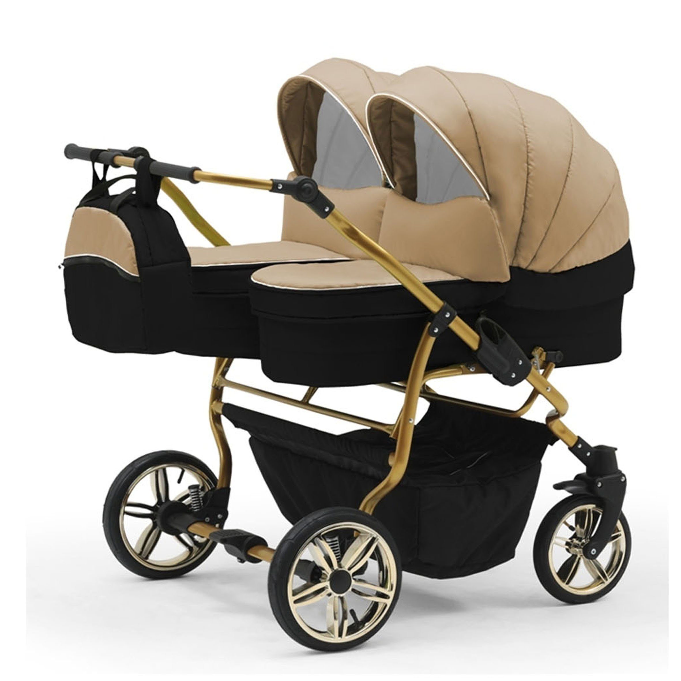 Zwillingswagen Duet Lux Gold 2 in 1 inkl. Sportsitze in 20 Farben