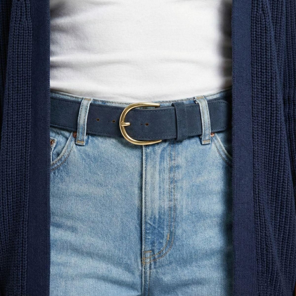 BELTINGER Ledergürtel Damen-Gürtel aus Veloursleder 4 cm - Velour-Gürtel für Damen 40mm - Wi (1-St)