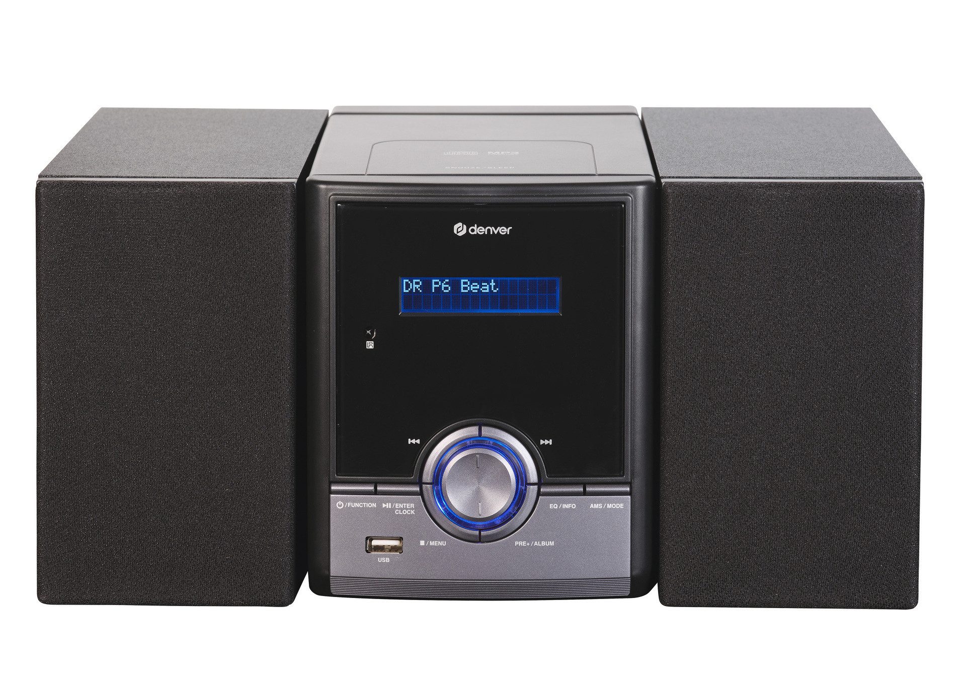 Denver DAB/FM-Musiksystem mit Bluetooth, CD-Player und USB Stereoanlage