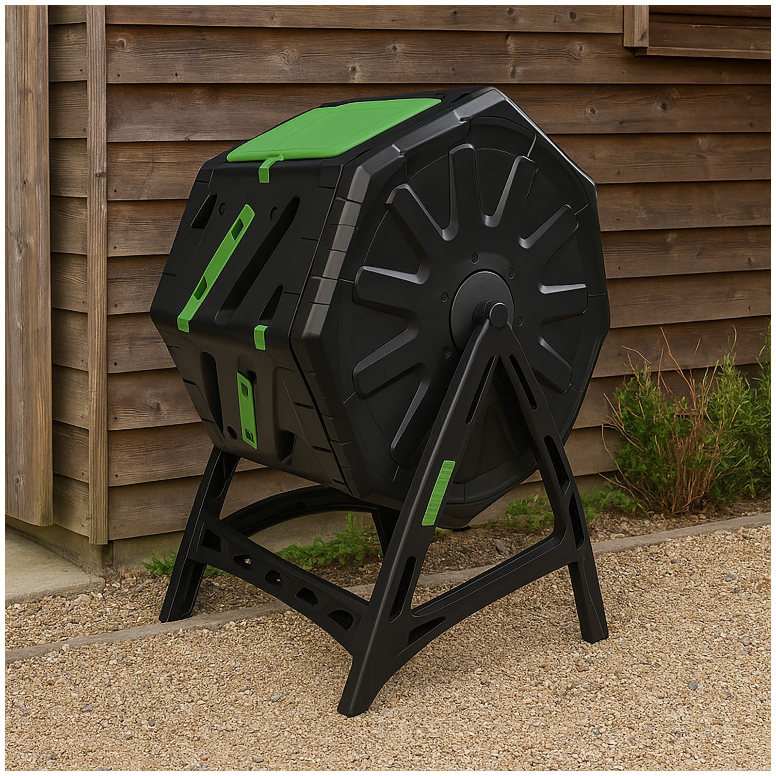 HTI-Living Komposter Komposter Nessa 70 L, (Stück, 1 Trommelkomposter), Komposter drehbar