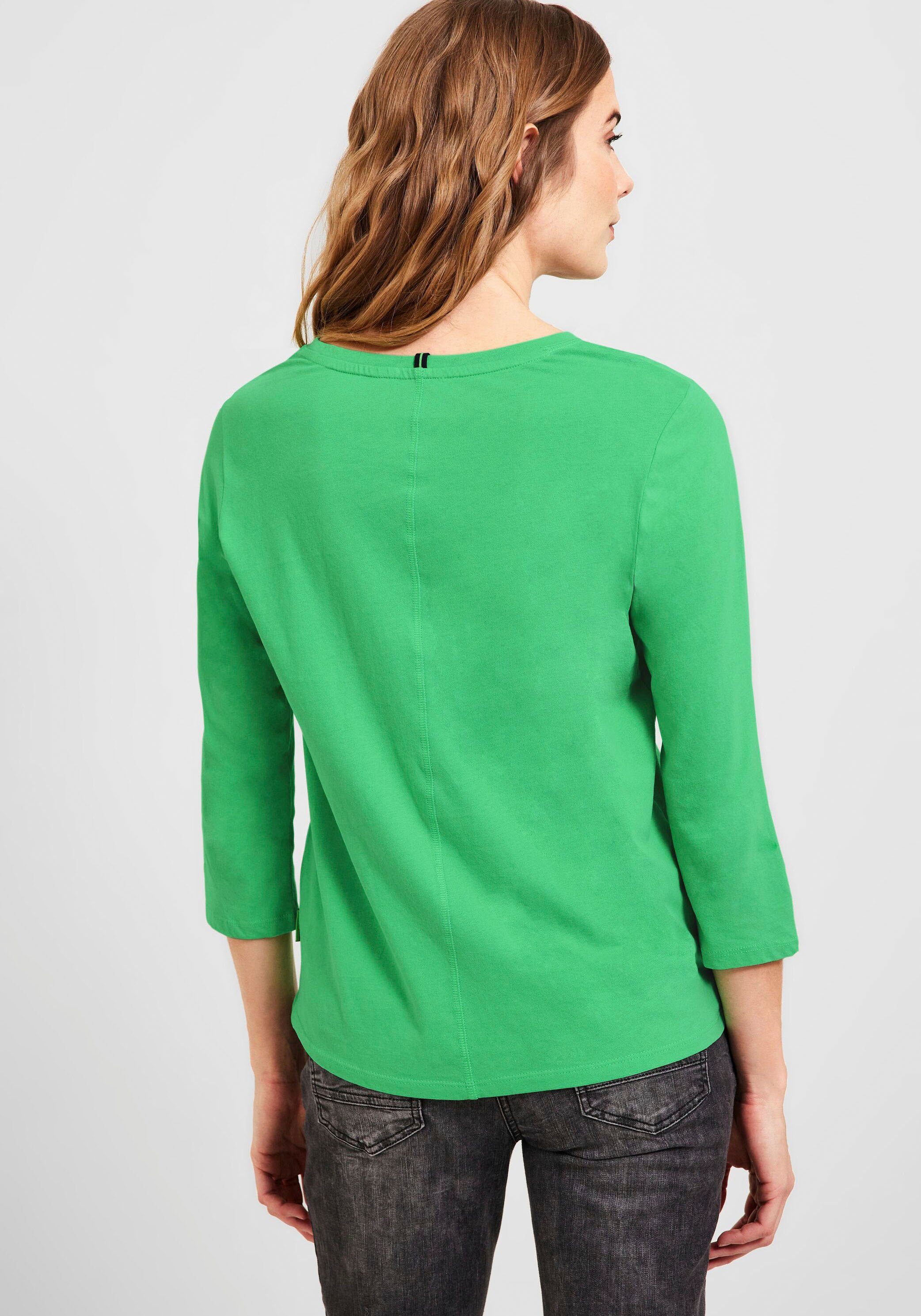 3/4-Arm-Shirt in modernem green Cecil Design smash