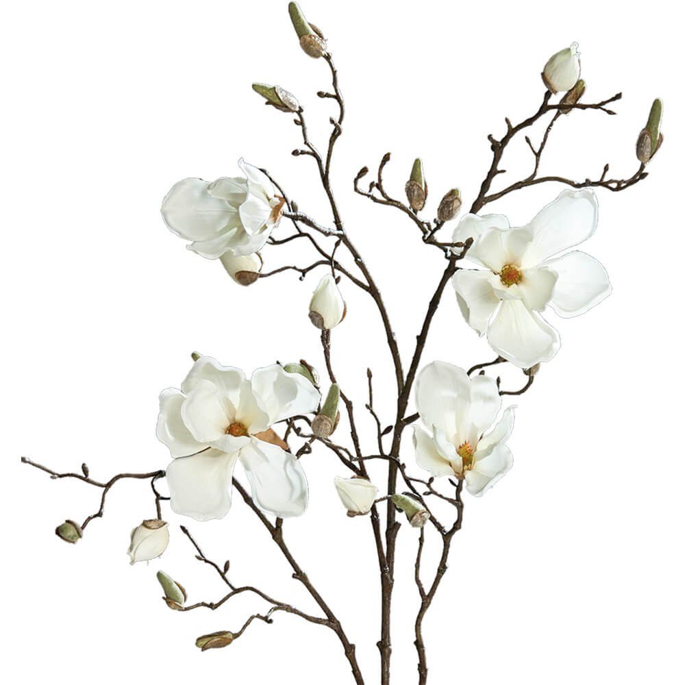 Kunstblume Magnolie Kunstblume 87 cm in creme beige Blüten Knospen wie echt günstig online kaufen