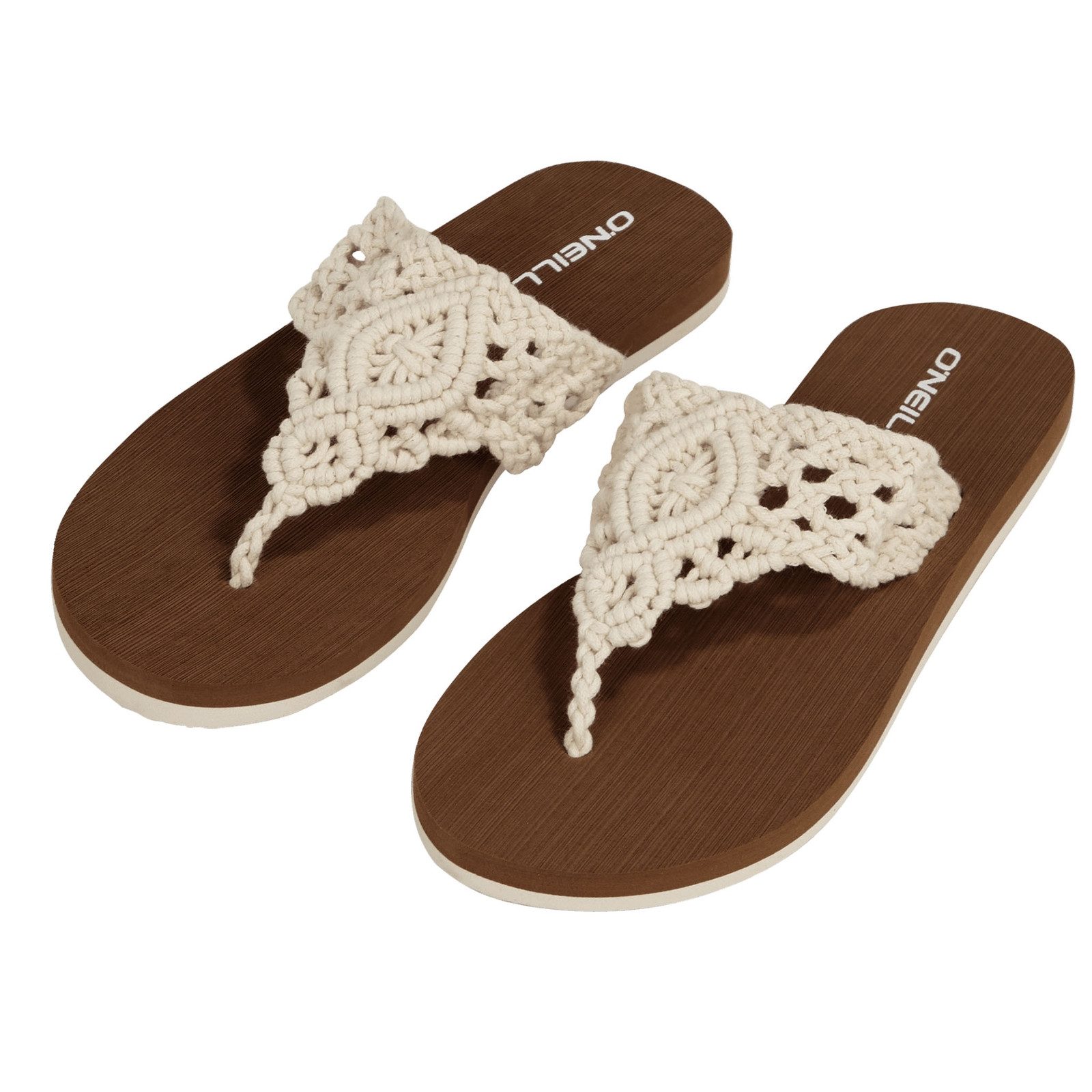 O'Neill Disty Crochet Sandals Zehentrenner mit Riemen in Häkeloptik