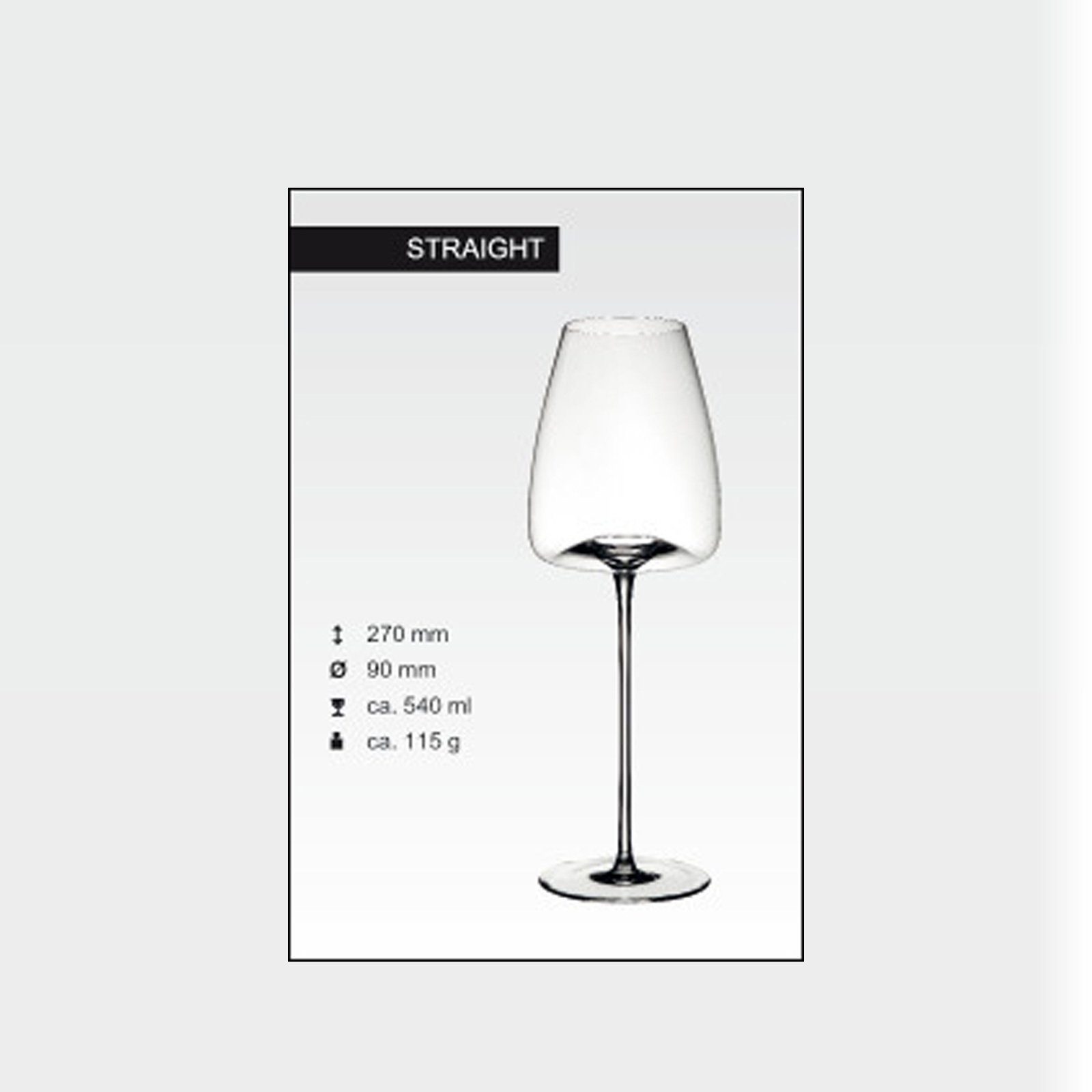 ZIEHER Rotweinglas Vision Straight Weingläser 540 ml 2er Set, 2-tlg., Glas